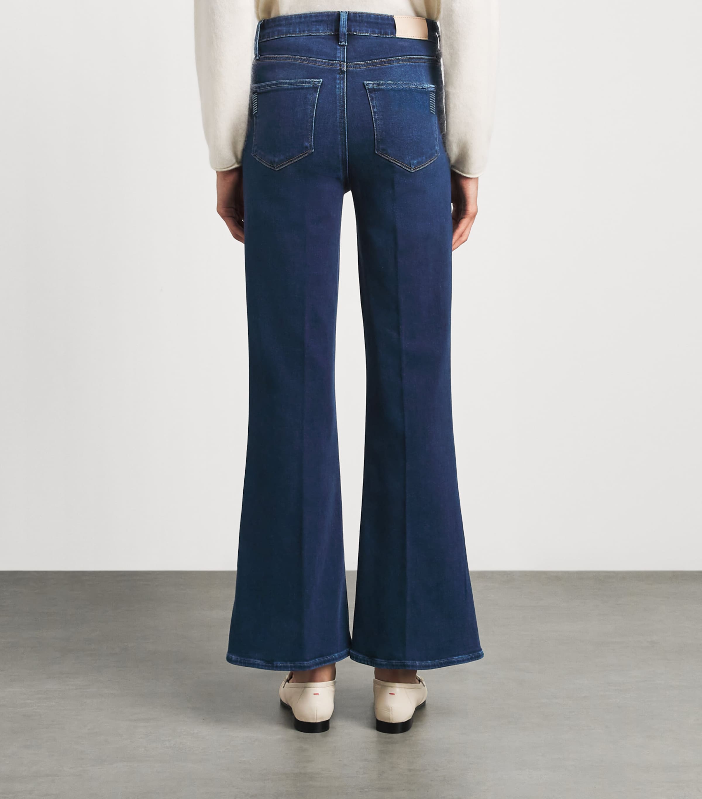 PAIGE Womens Marlow Skimmer High-Rise Flared Jeans Admission Image 5