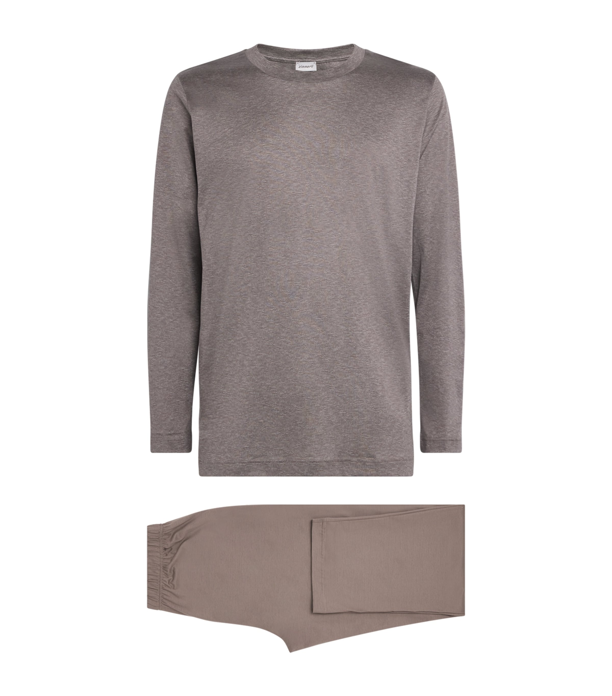 Zimmerli Cotton-silk Pyjama Set In Brown