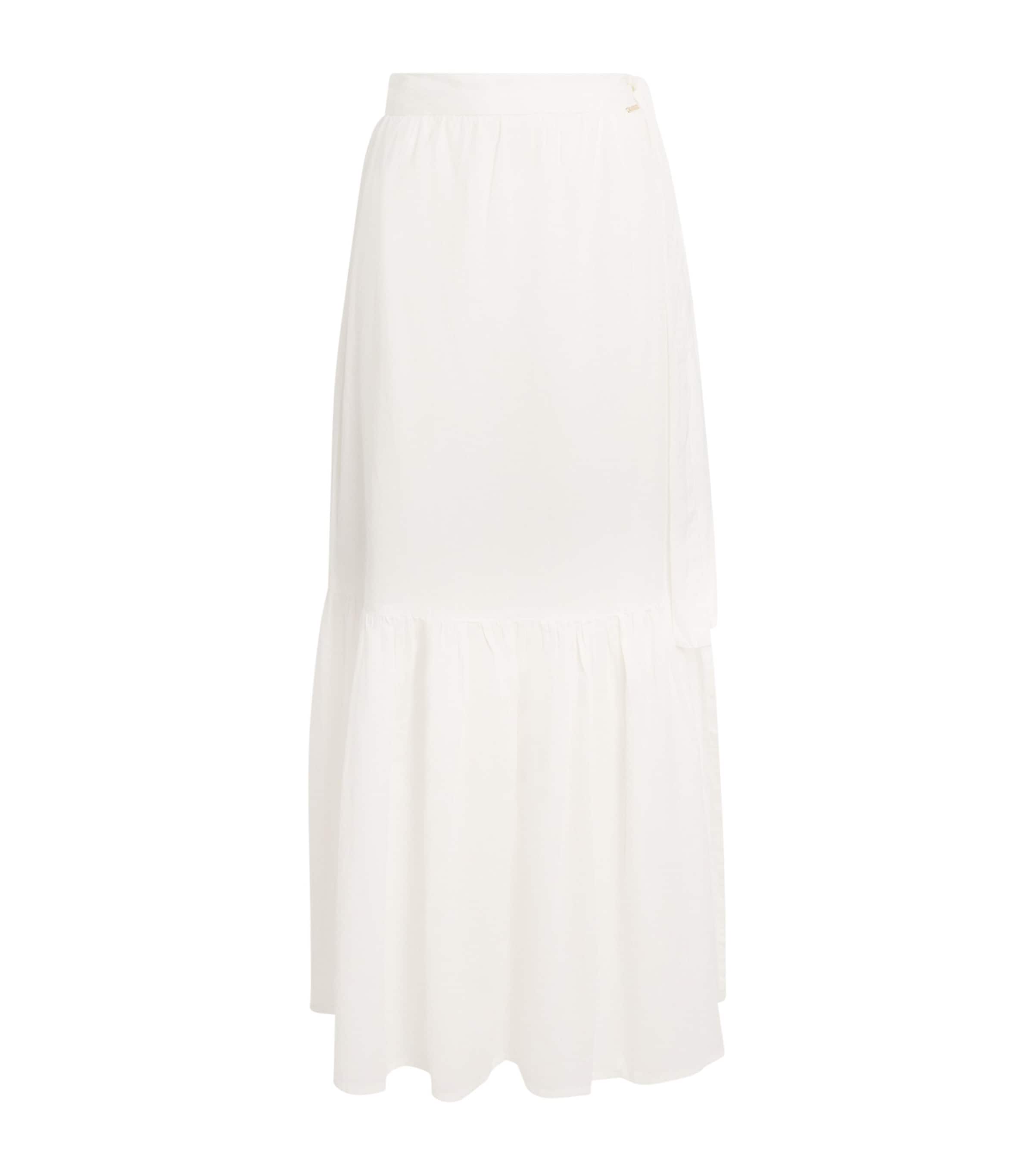 Melissa Odabash Cotton-linen Monroe Maxi Skirt In White