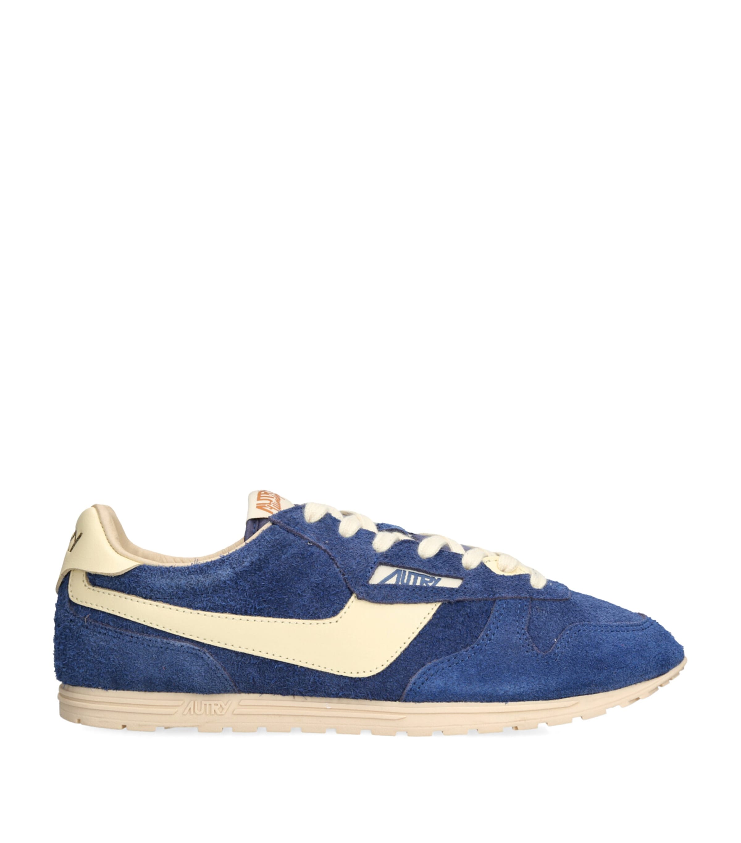 Autry Windspin Suede Sneakers With Contrast Panels In Blue