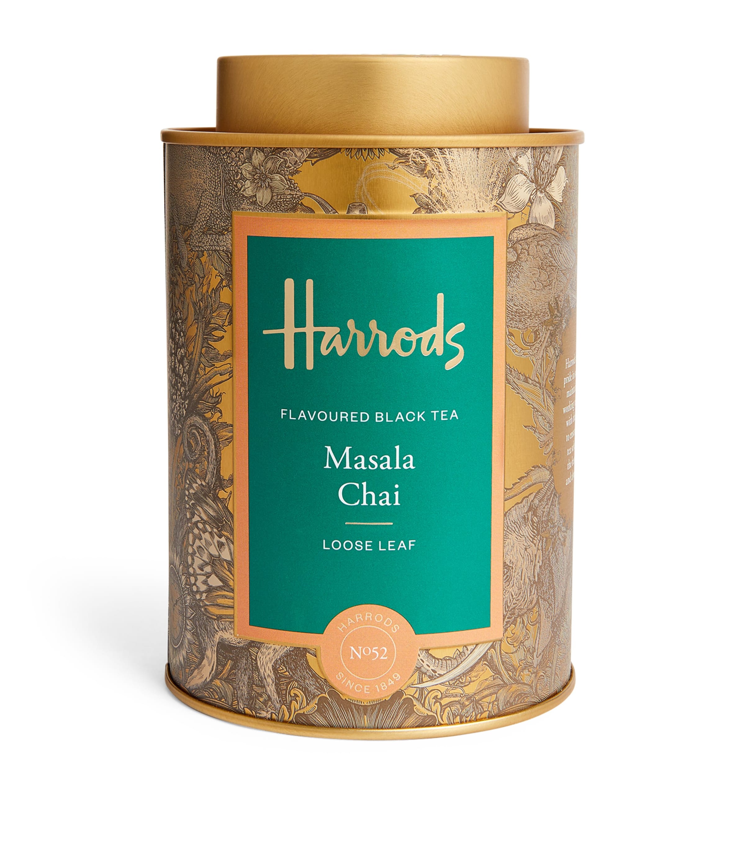Harrods No. 52 Masala Chai Flavoured Black Loose Leaf Tea (125g) | Gifts | Designers | Harrods | Tea | Loose Leaf Tea | Gifts for Foodies
