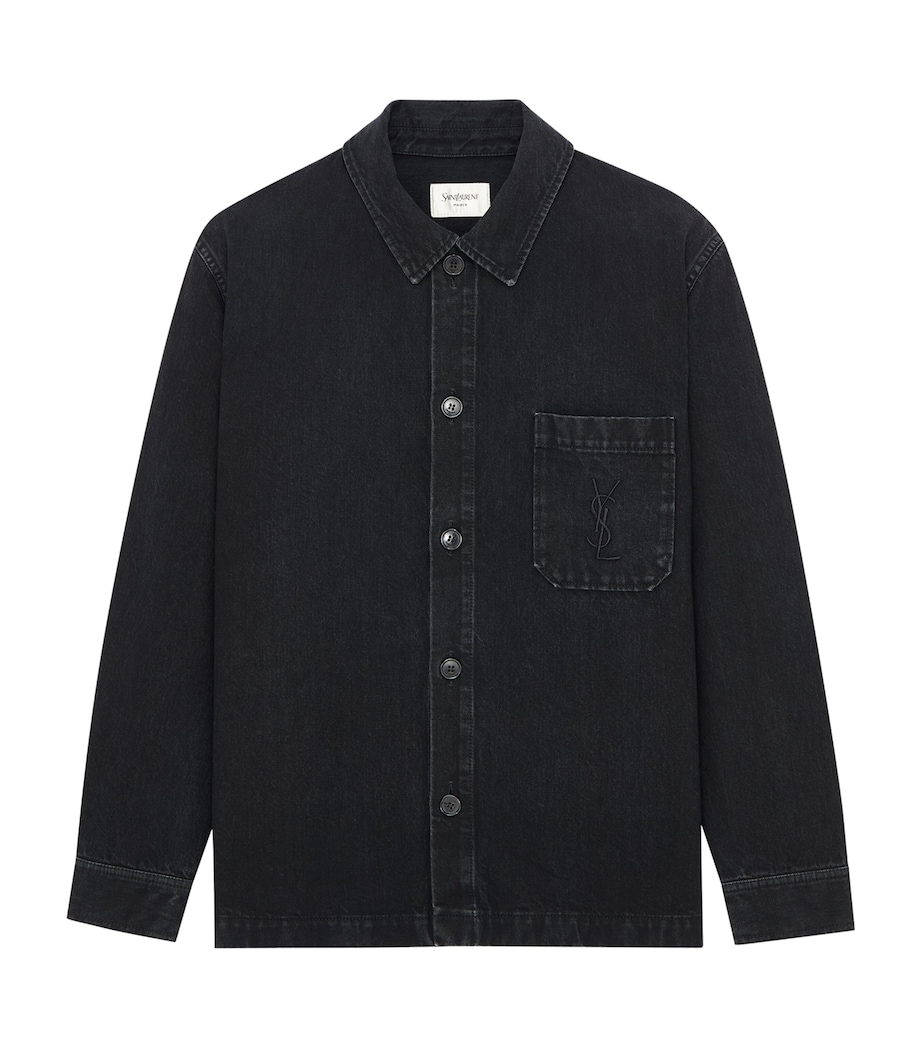 Saint Laurent Mens Cotton Cassandre Overshirt Image 1