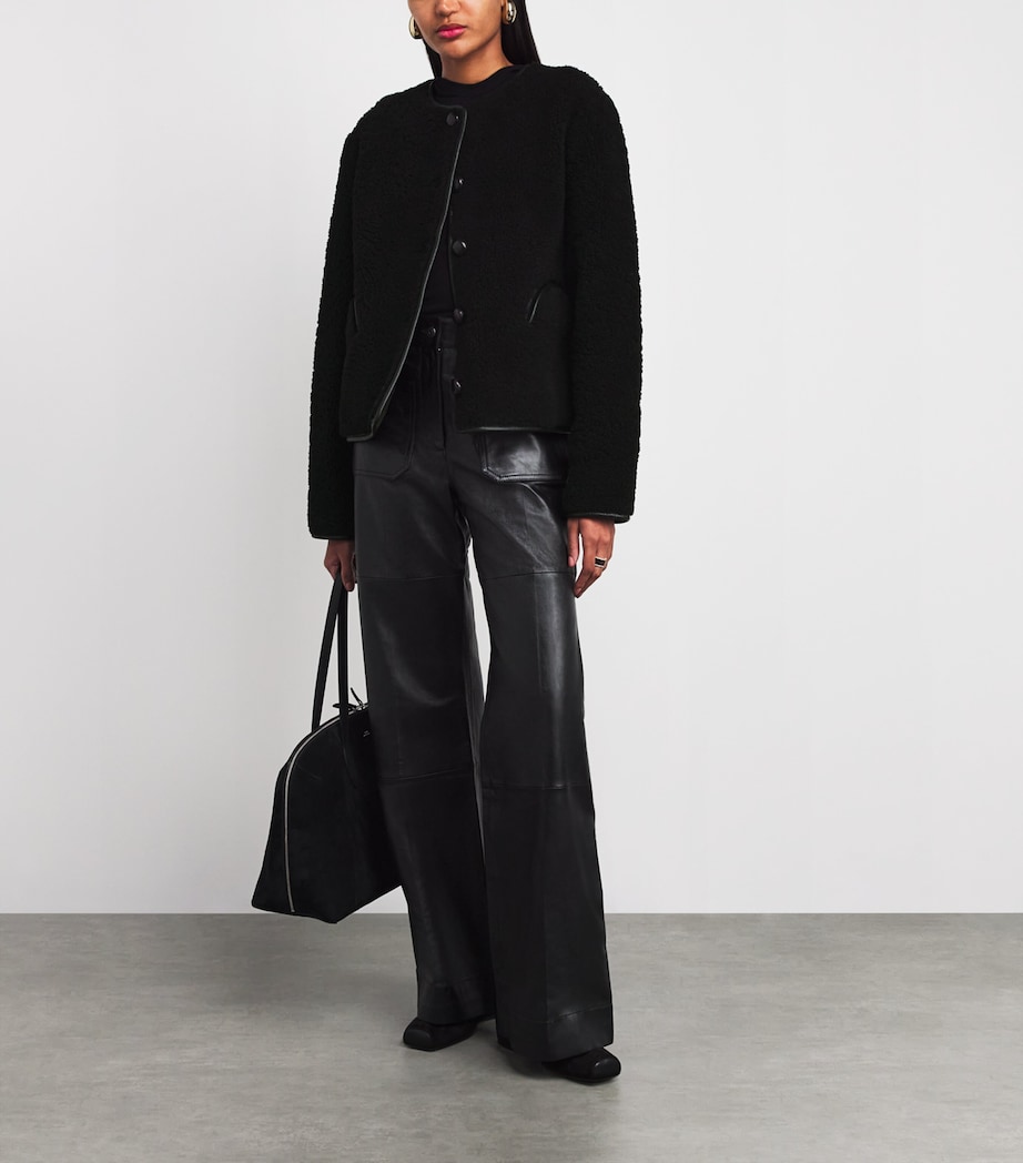 Shearling Bliss Bomber Jacket 0003 DARK CHOCOLATE Image 2