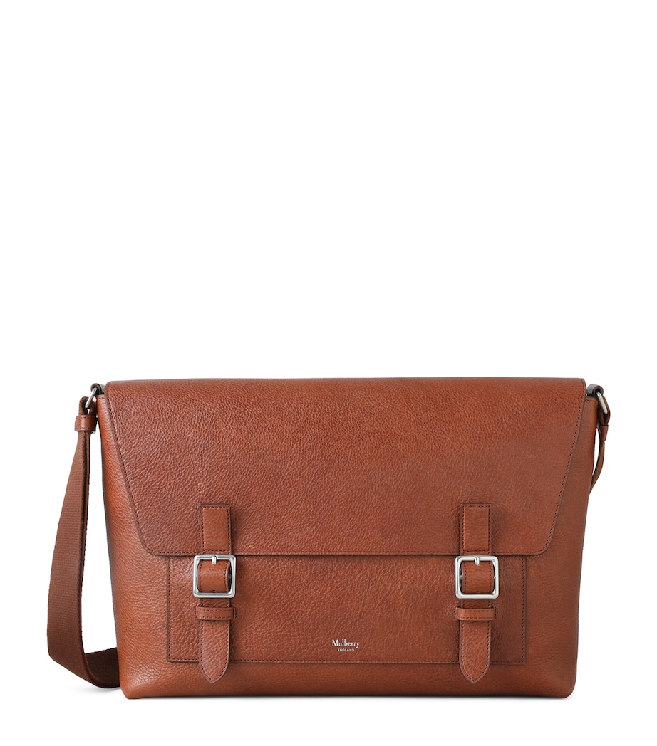 Large Leather Chiltern Messenger Bag OAK Image 1