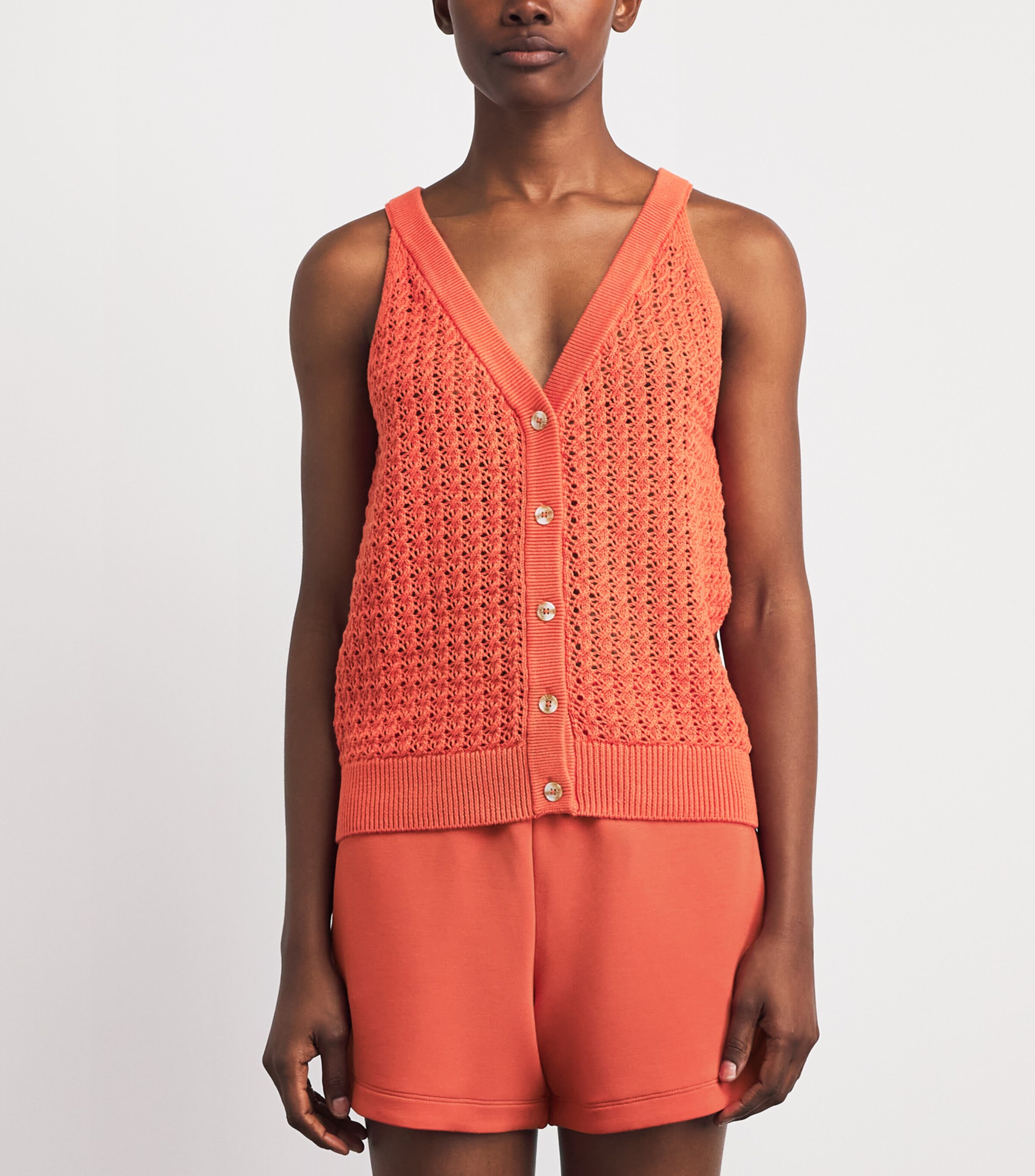 Varley Womens Cotton Knit Alessia Tank Top Summer Fig Image 4