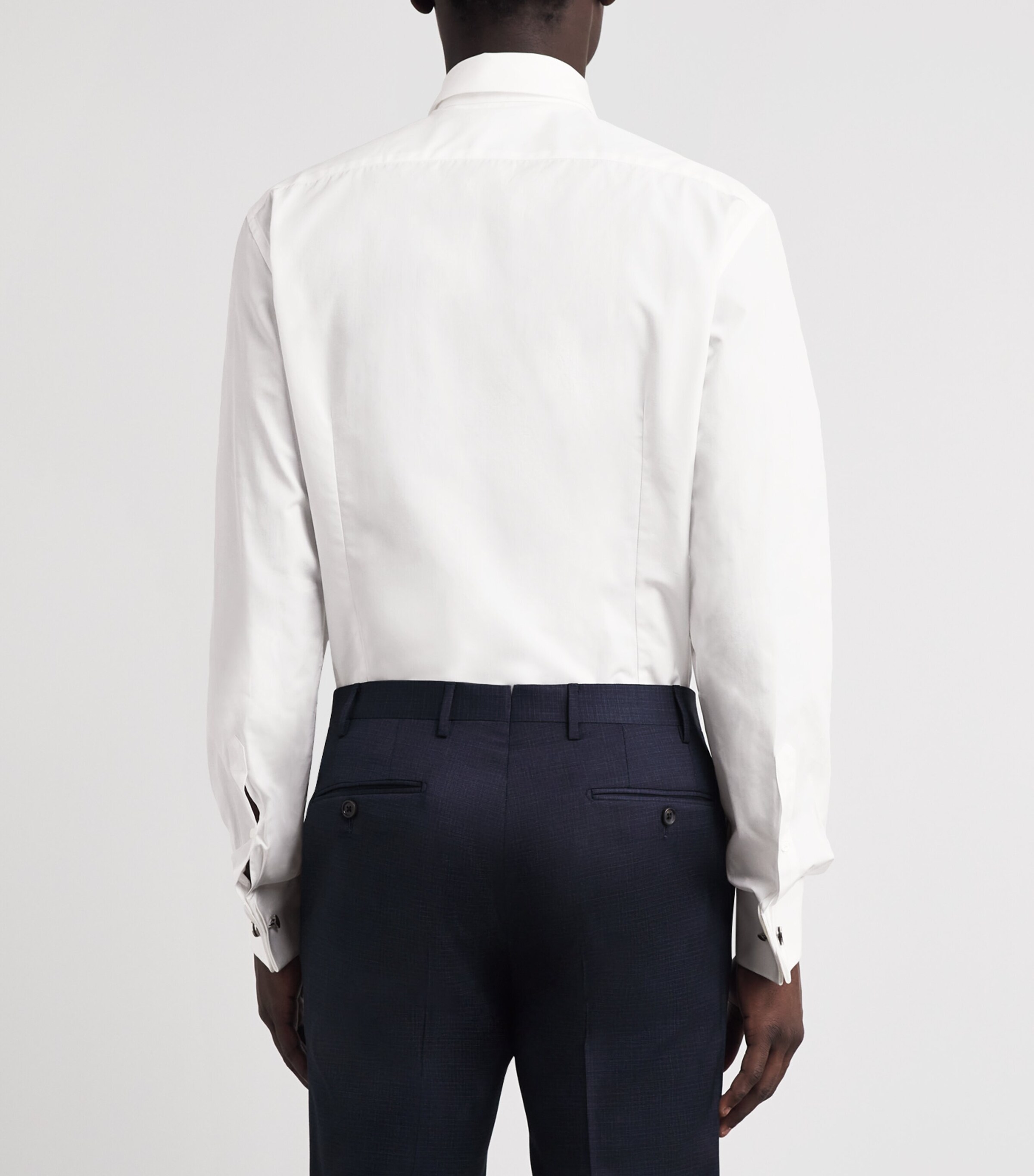 Corneliani Mens Cotton Evening Shirt White Image 5