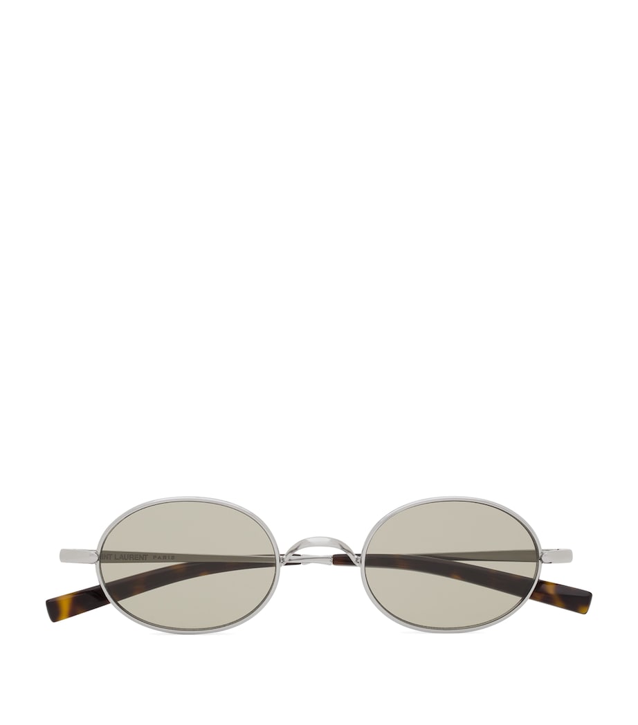 Saint Laurent Tortoiseshell Oval Sunglasses Image 1