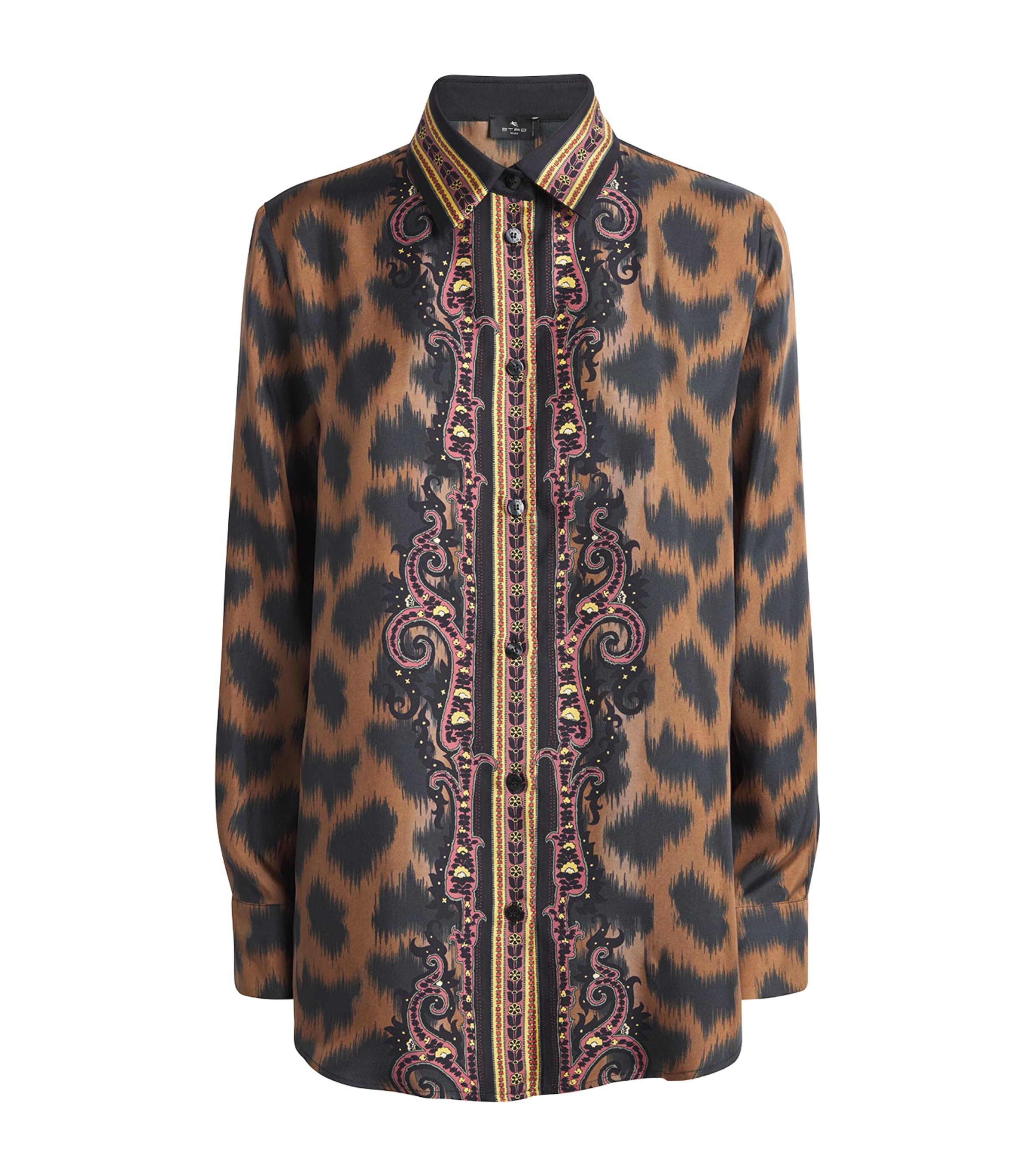 Silk Animal Paisley-Detail Shirt X0825 Image 1