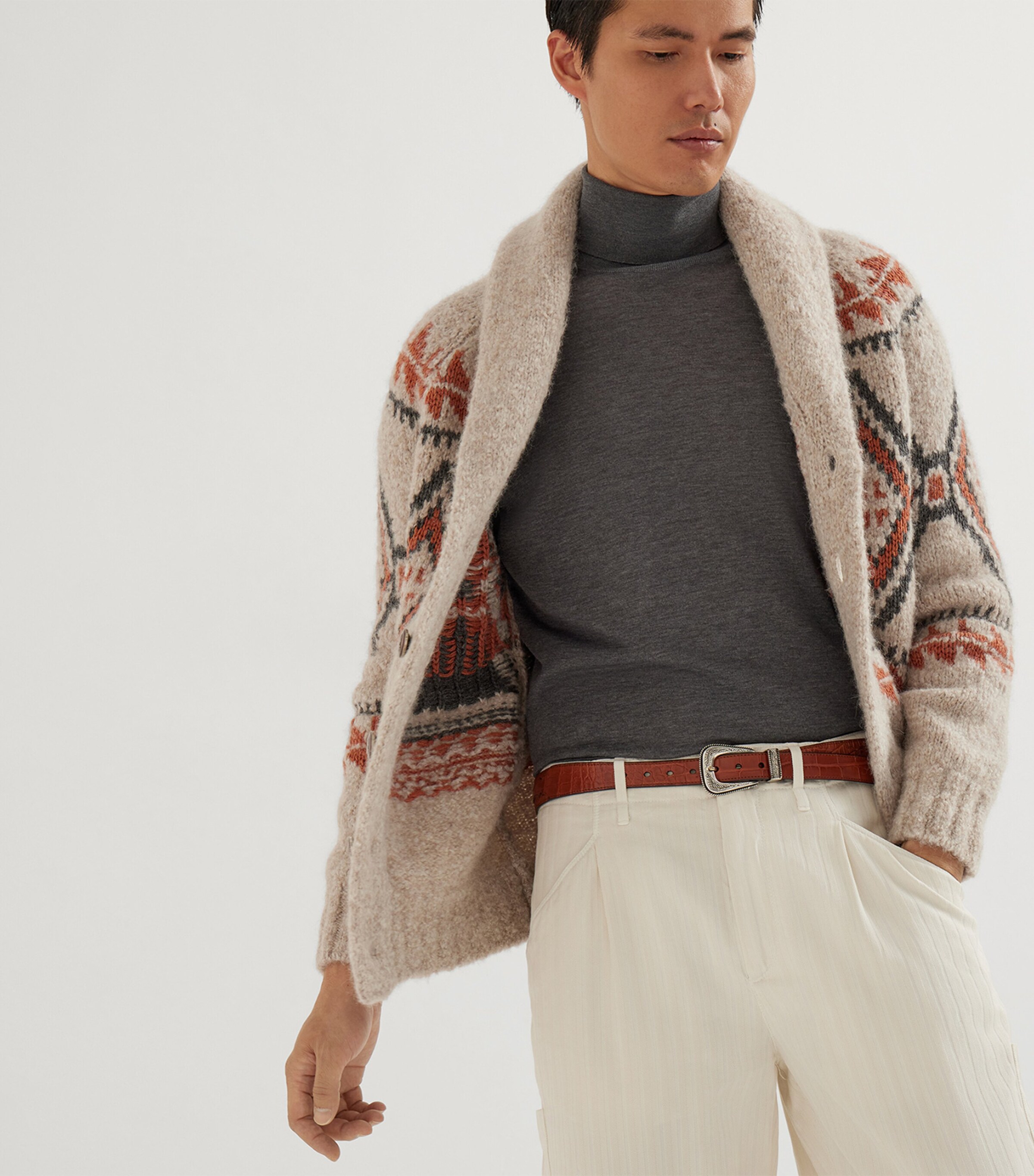 Silk-Cotton Rollneck Sweater C074 Image 5