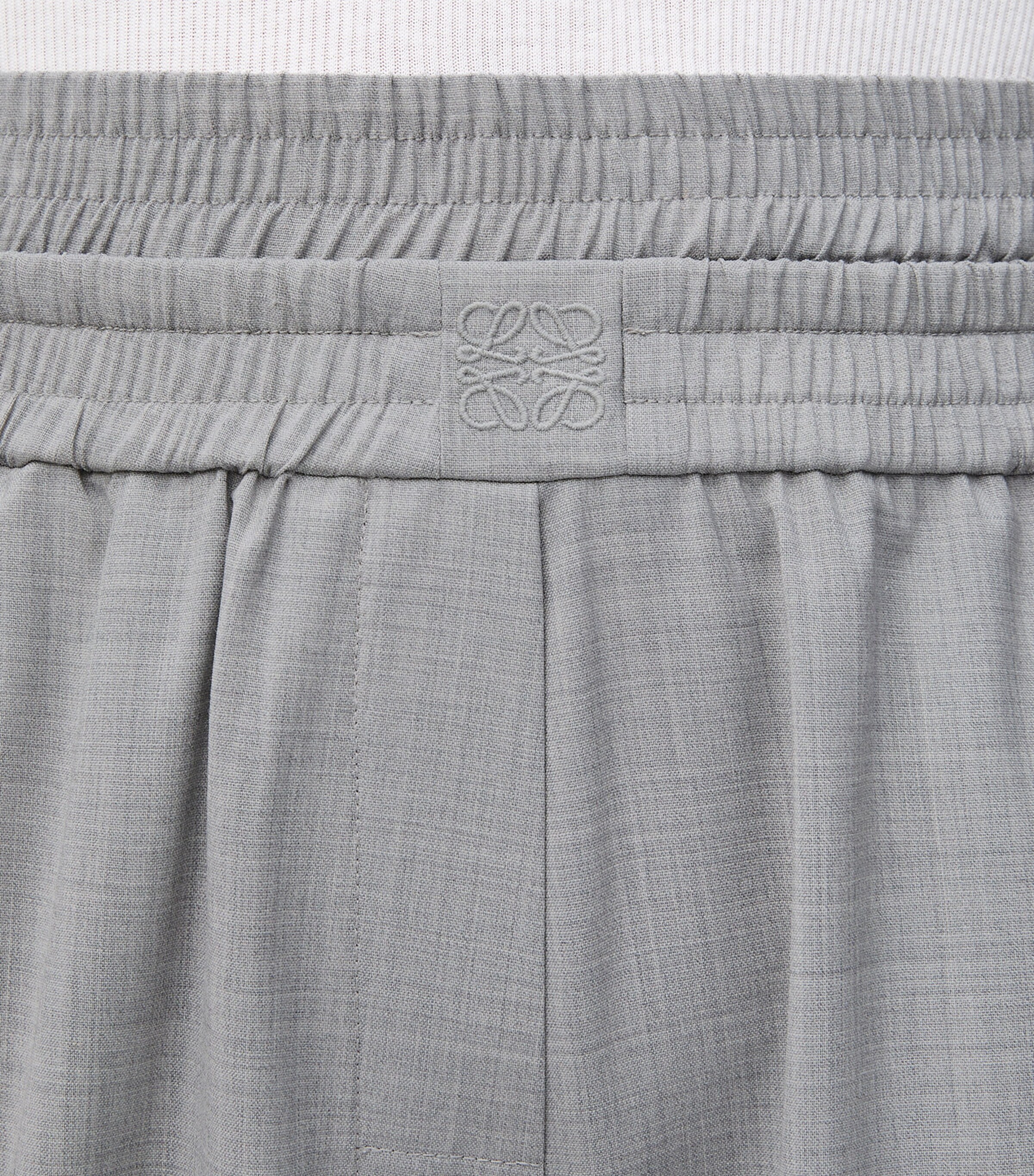 LOEWE Grey Wool-Blend Cropped Trousers | Harrods AE