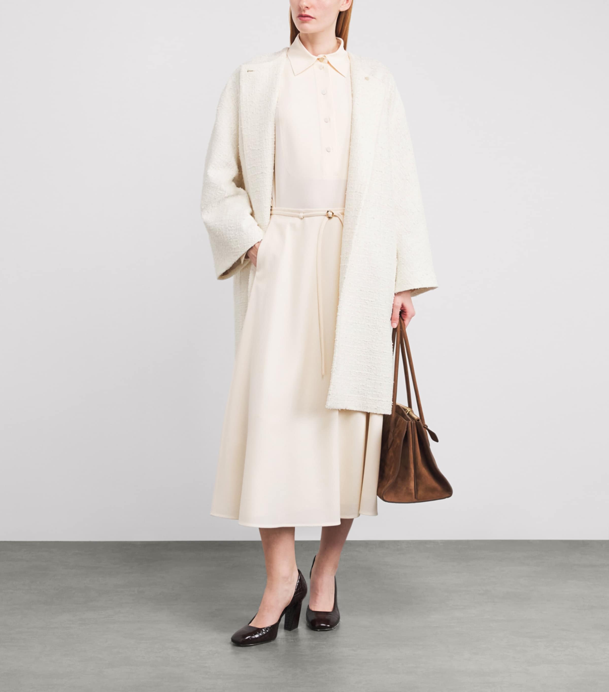 Tweed Overcoat N08 IVORY - BUTTER Image 2
