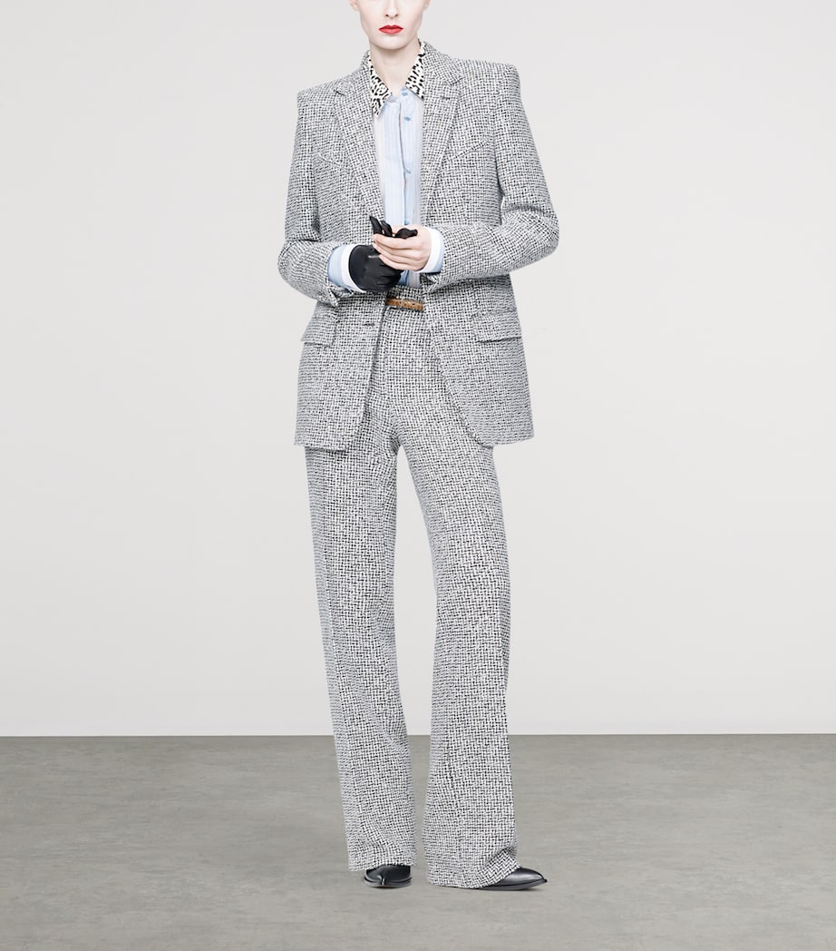 TOM FORD Womens Tweed Sequinned Chevron Trousers Yne Image 2