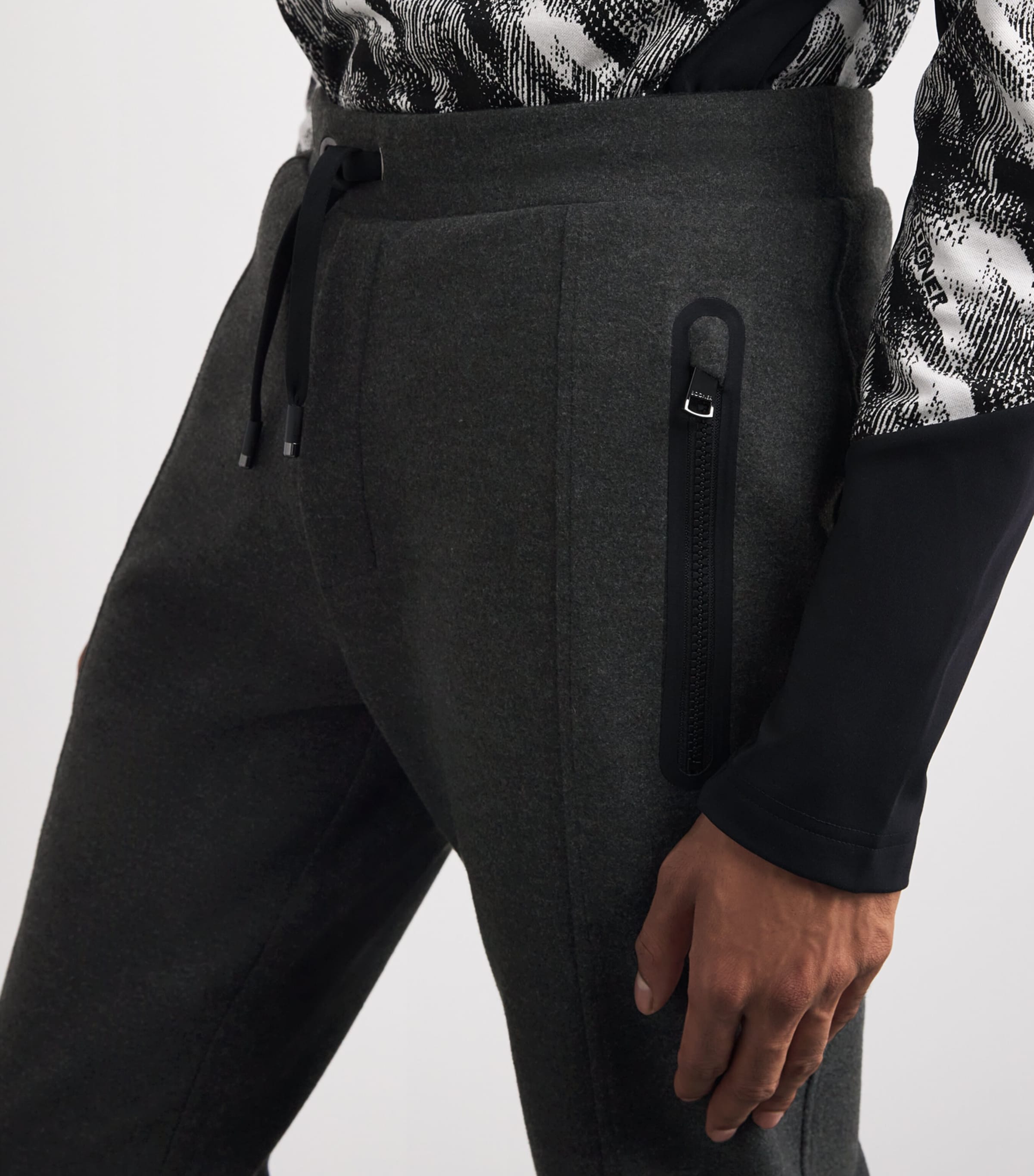 Flannel Bono Sweatpants 021-ANTHRA MELANGE Image 6