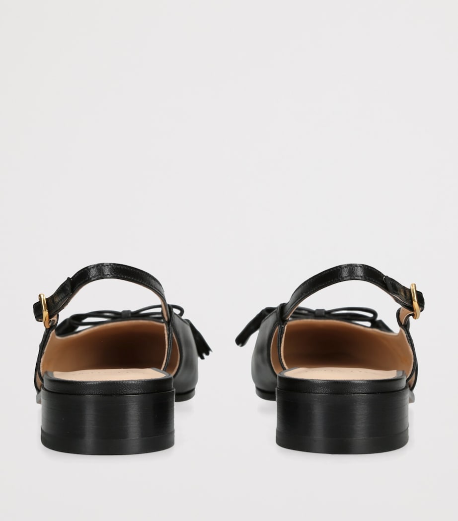 Leather Valet Du Roe Slingback Flats 25 BLACK/COMB Image 2