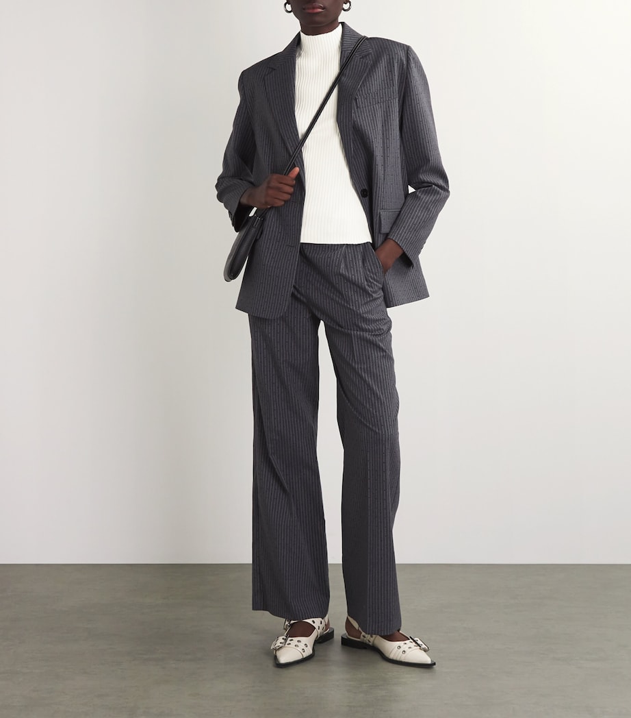 Ribbed High-Neck T-Shirt ECRU Image 2