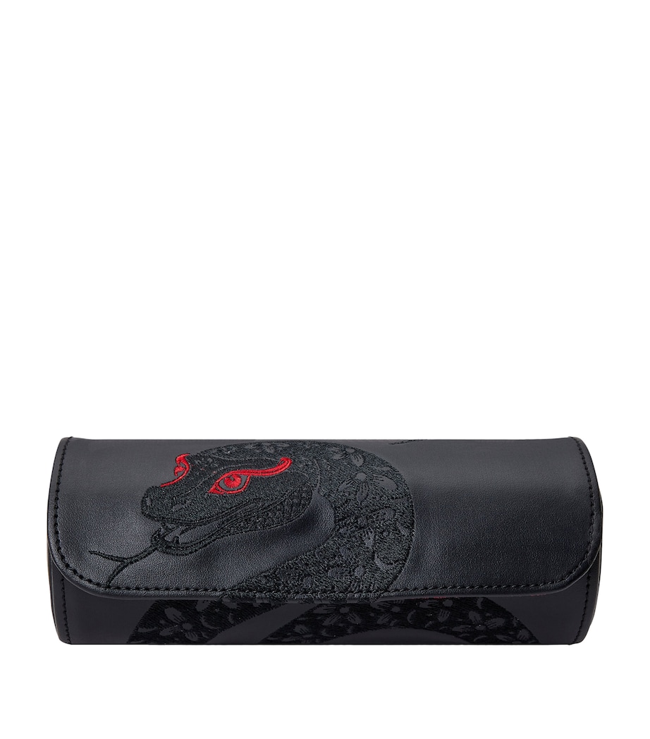 Vegan Year Of The Snake Lunar Triple Watch Roll BLACK Image 1