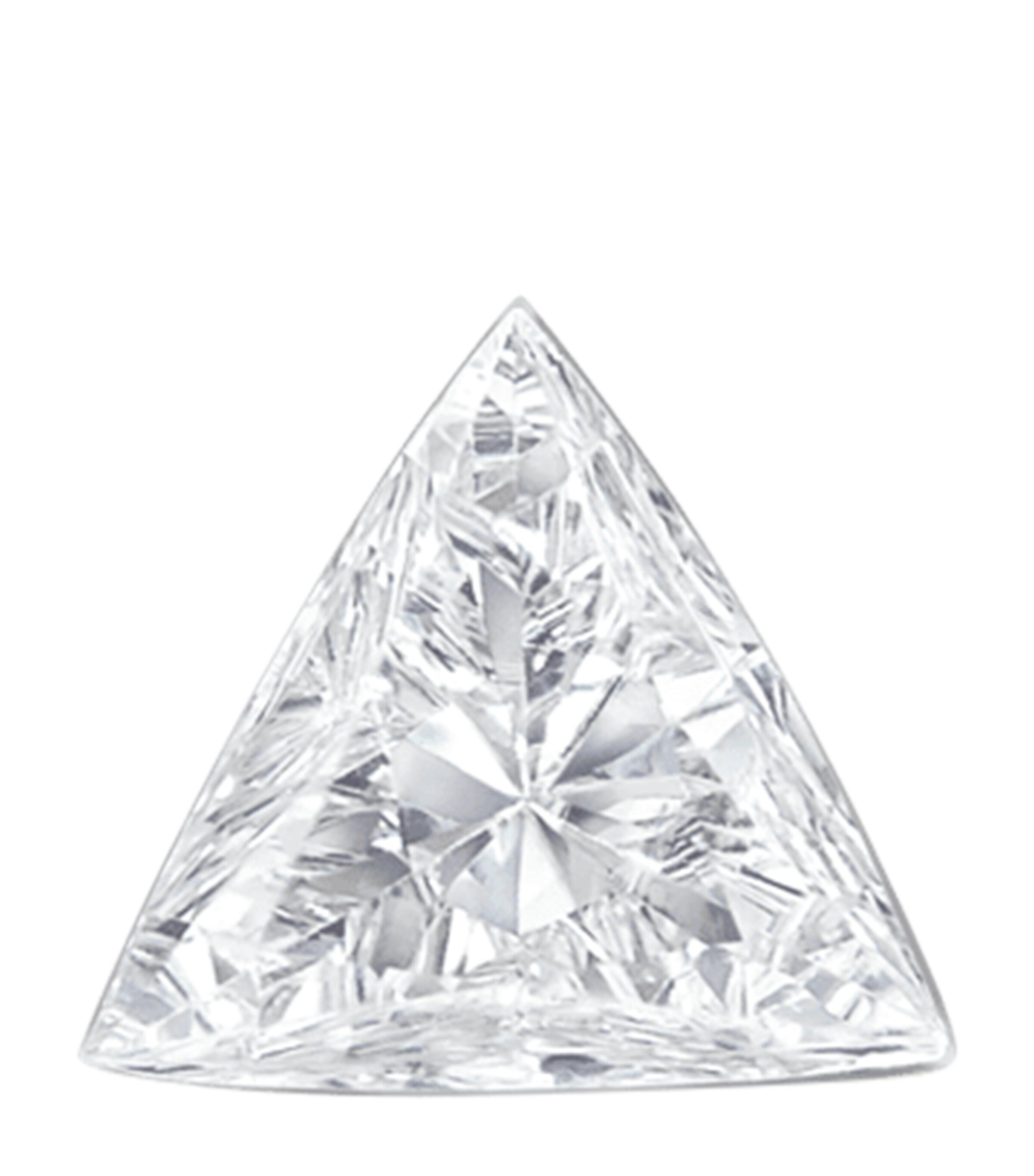 MARIA TASH INVISIBLE-SET DIAMOND TRIANGLE SINGLE STUD EARRING