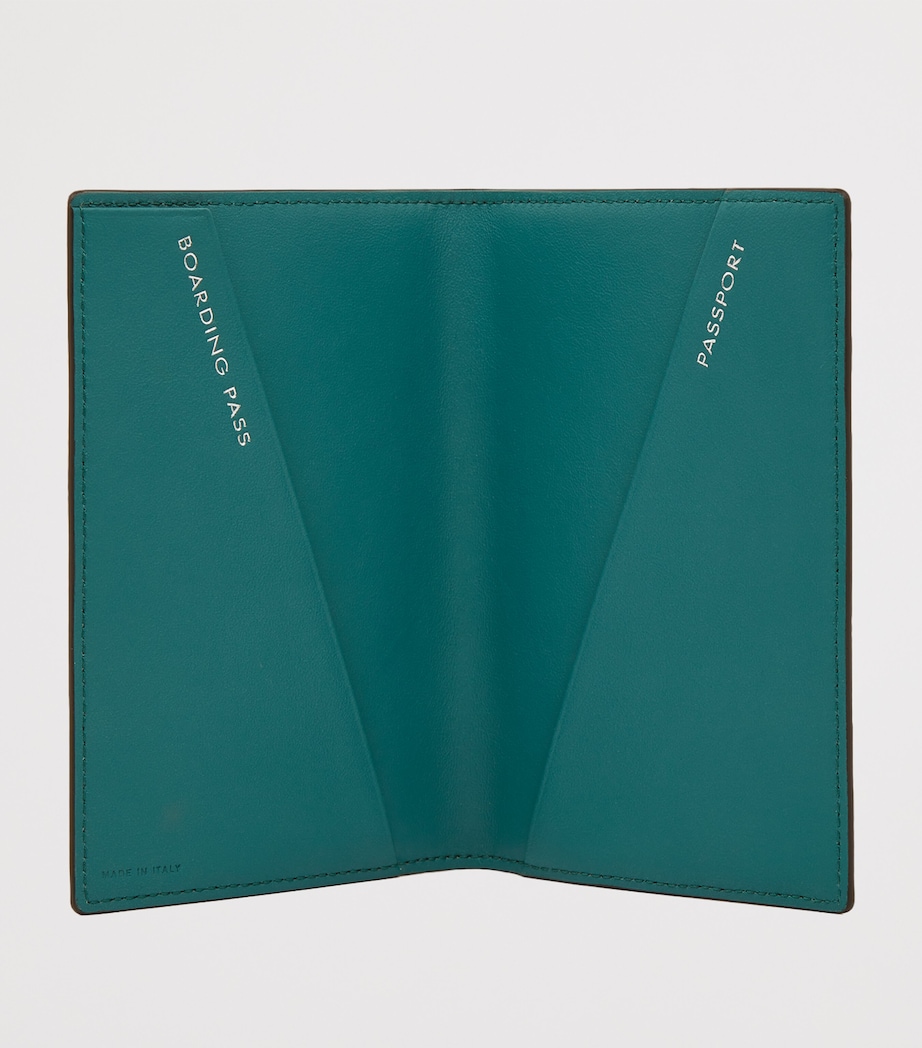 Panama Leather Passport Cover PETROL Image 2