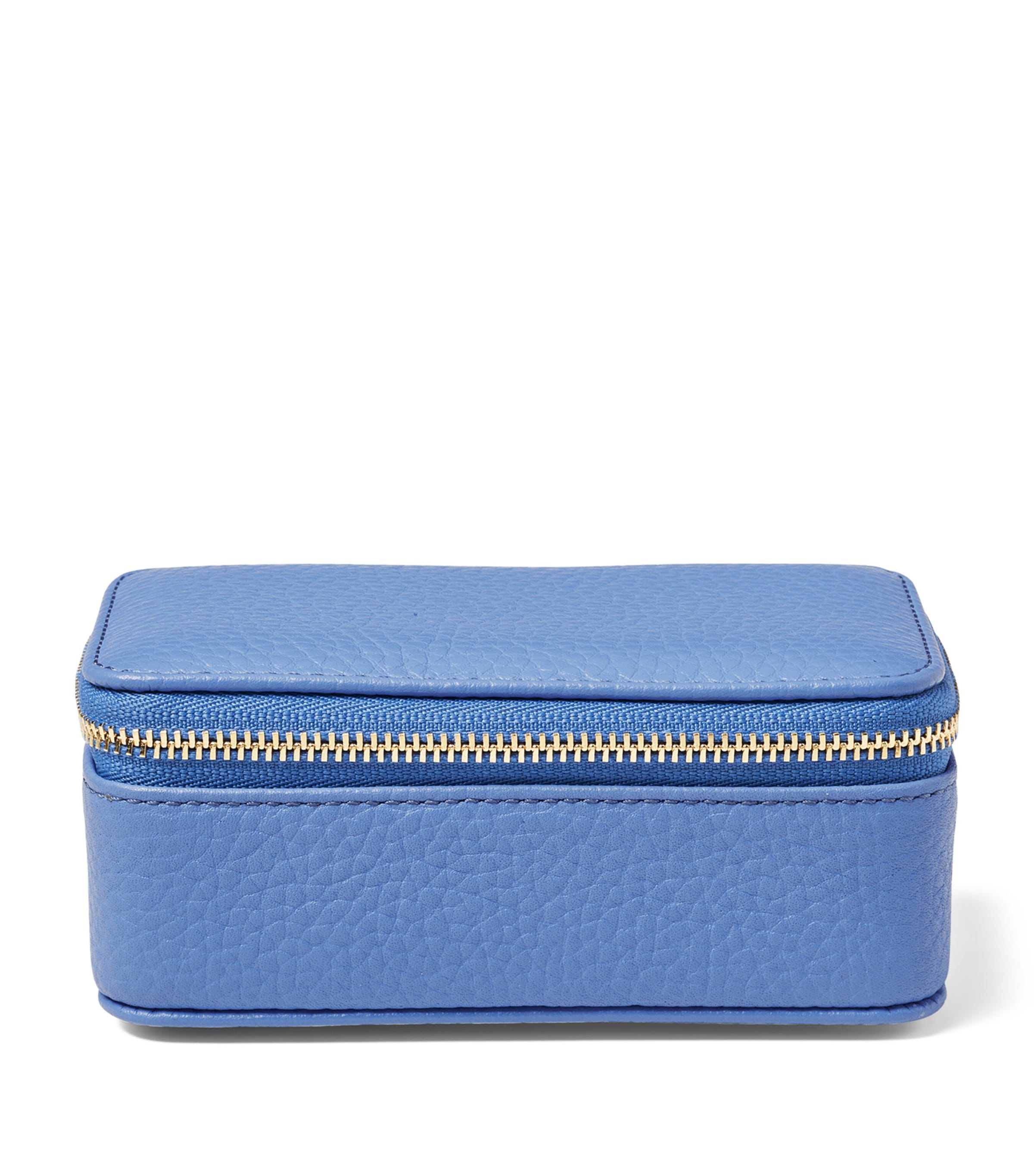 Aspinal Of London Medium Leather Travel Jewellery Case In Blue