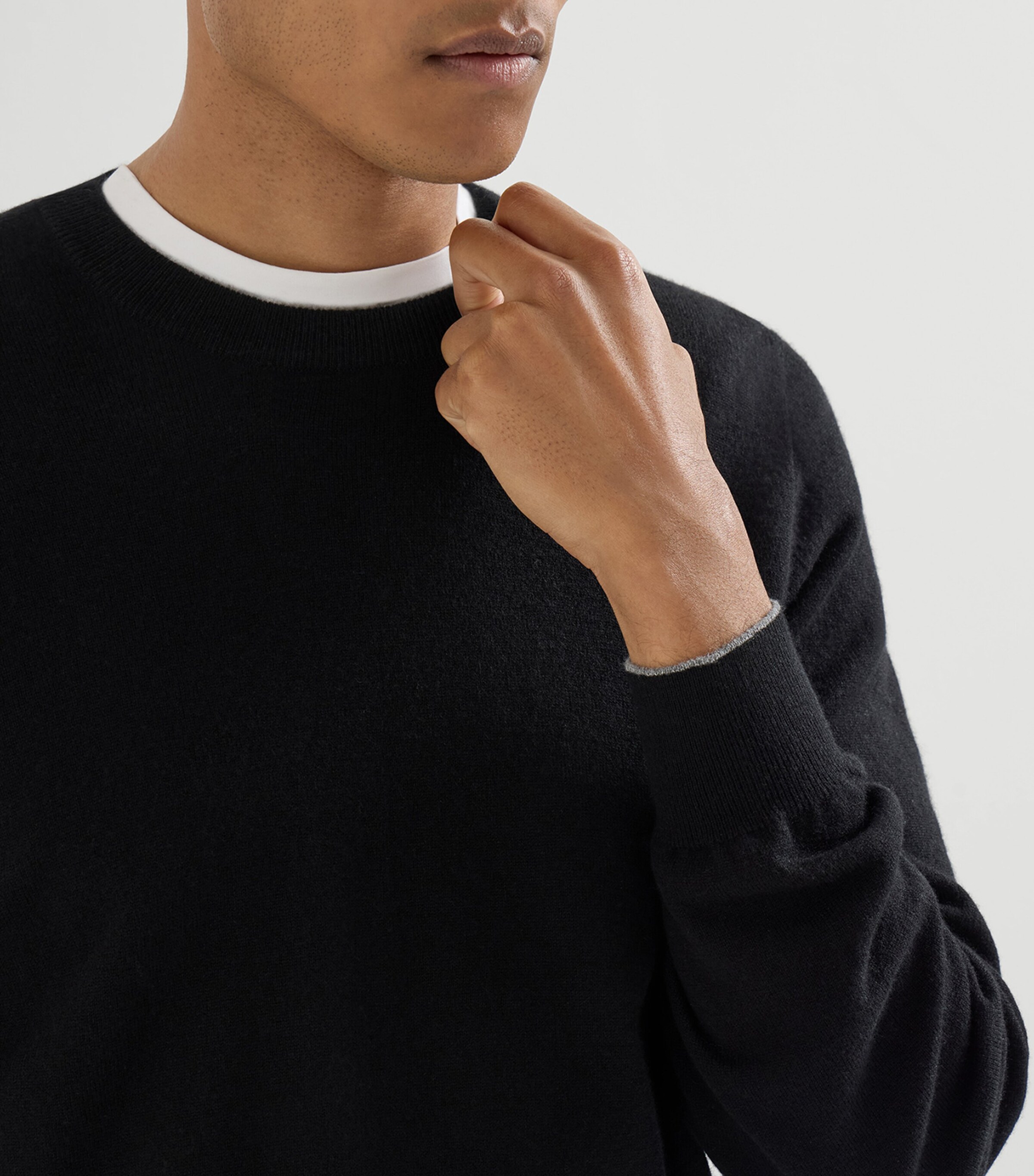 Brunello Cucinelli Mens Cashmere Crew-Neck Sweatshirt Image 6