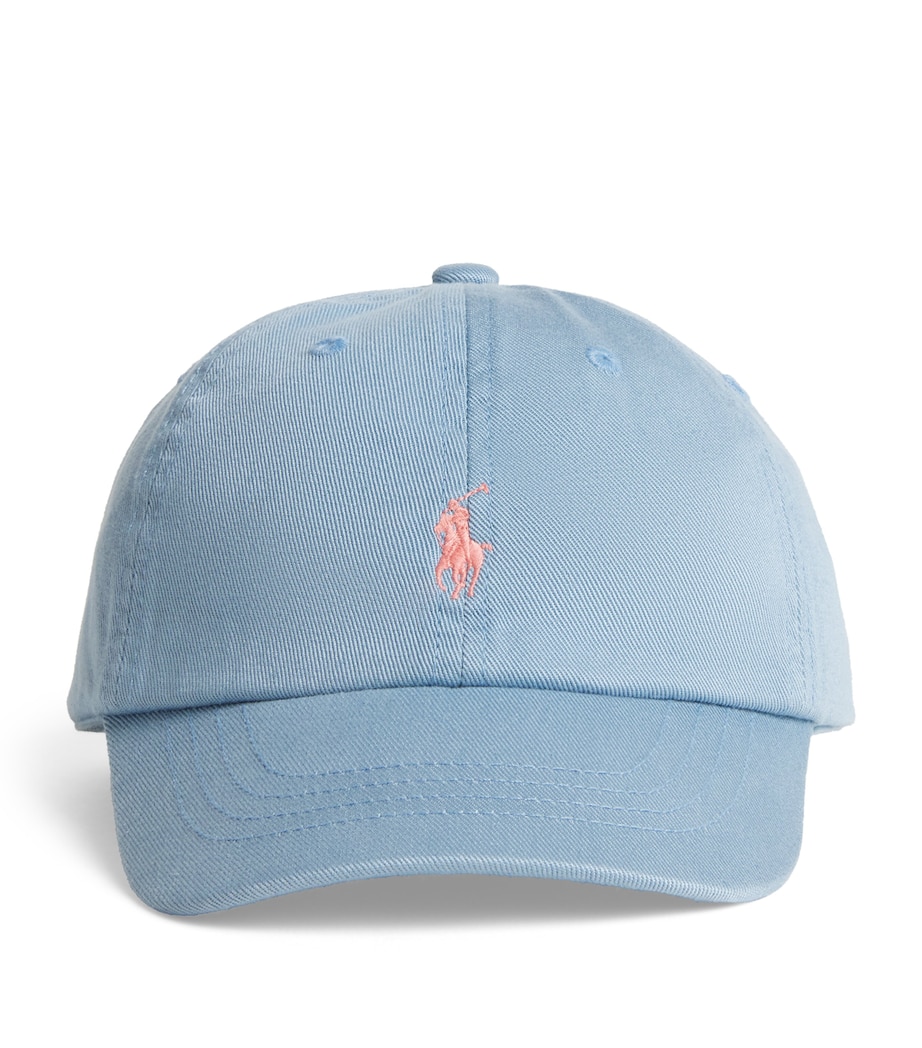 Ralph Lauren Kids Cotton Polo Pony Baseball Cap Vsl Blu Image 1