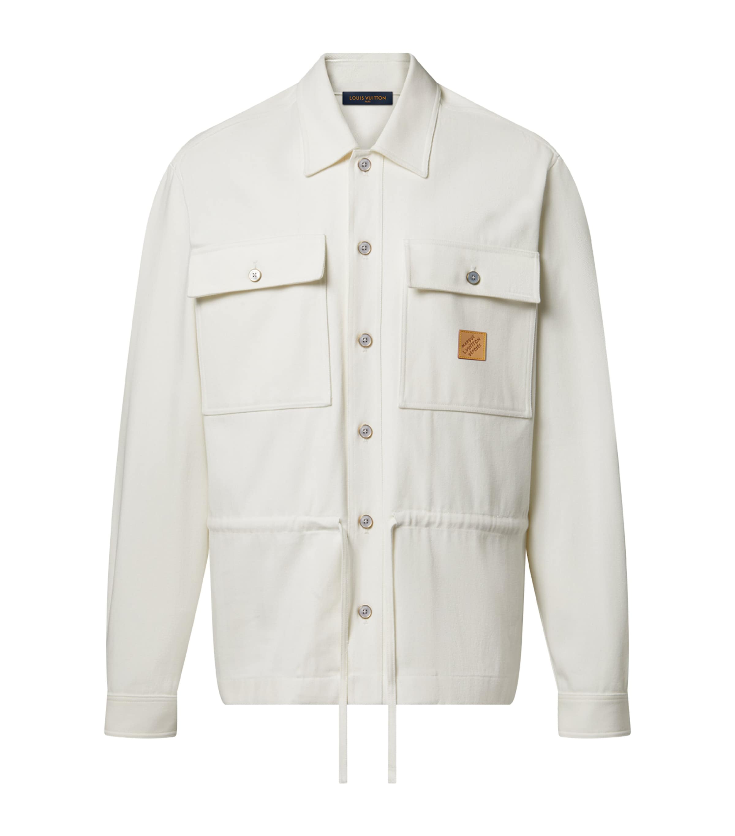 LOUIS VUITTON Mens Organic Cotton Signature Overshirt Greige Image 1