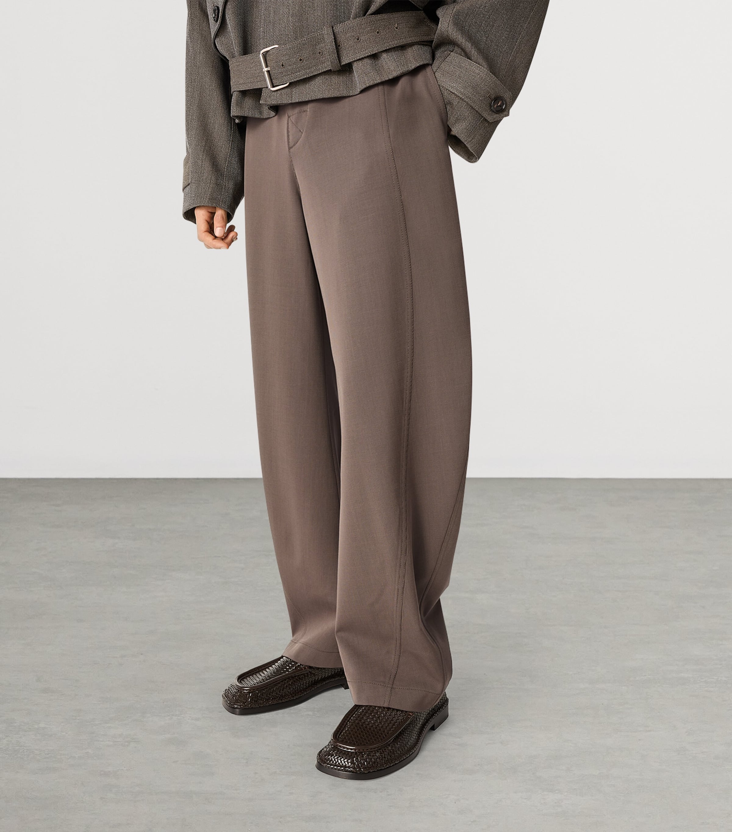 Leather Woven Daddy Loafers 2113 Image 2