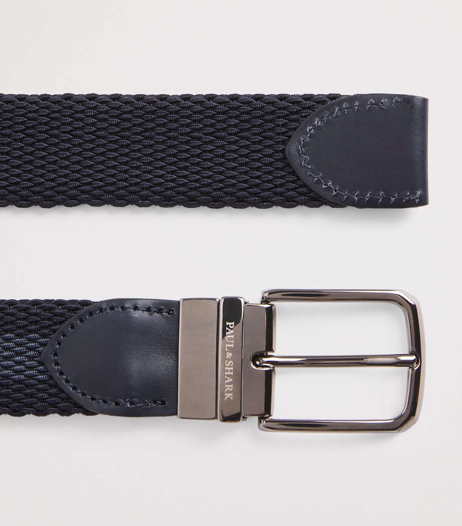 Paul & Shark Cotton Woven Reversible Belt Blu Avio Blu/blu Image 3