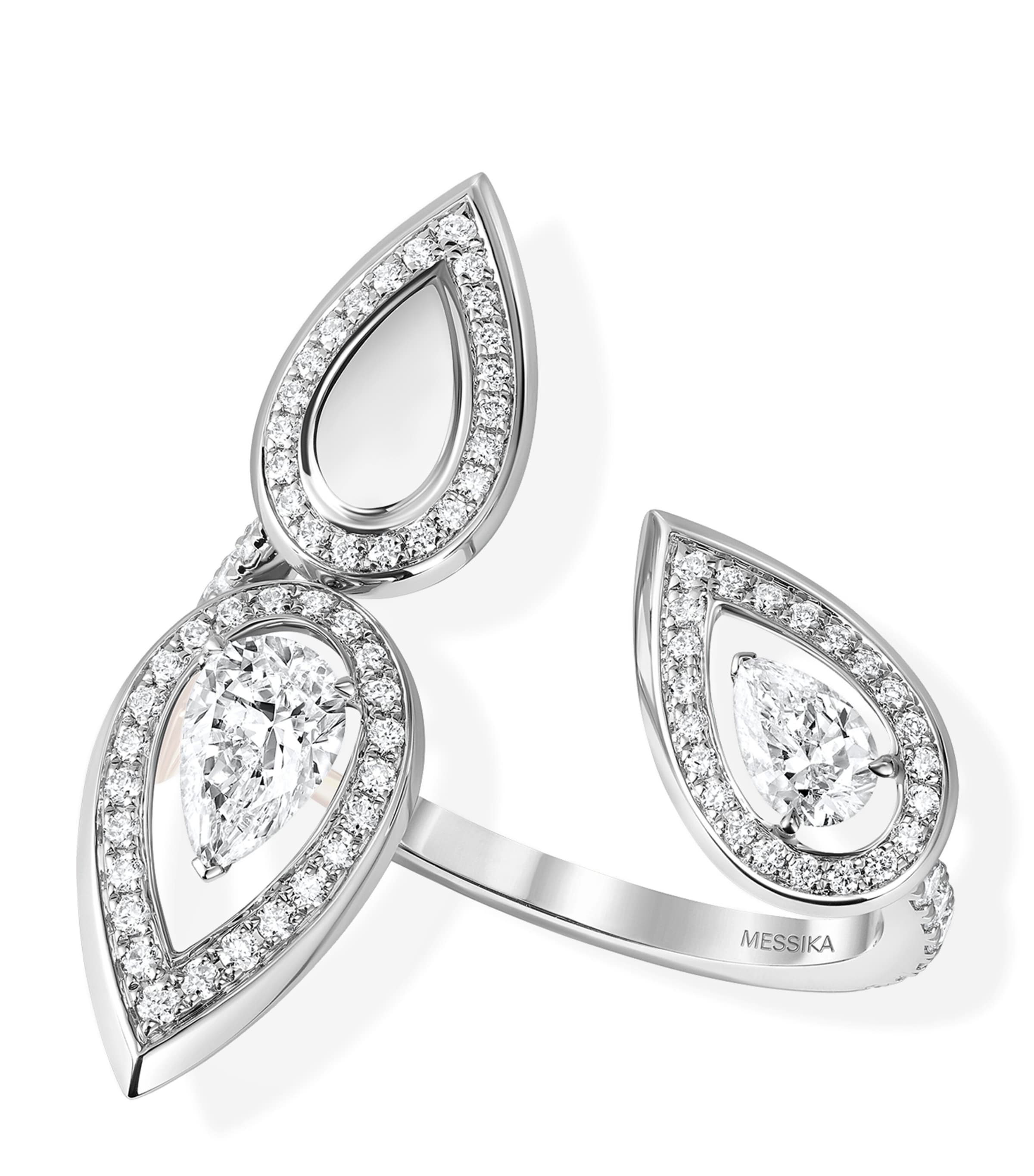 Messika Fiery White Gold and Diamond Trio Ring White Gold Image 1