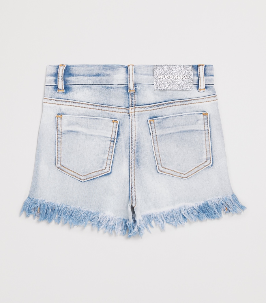 Monnalisa x Disney Tinker Bell Denim Shorts (2-12 Years) Stone Bleach Image 2