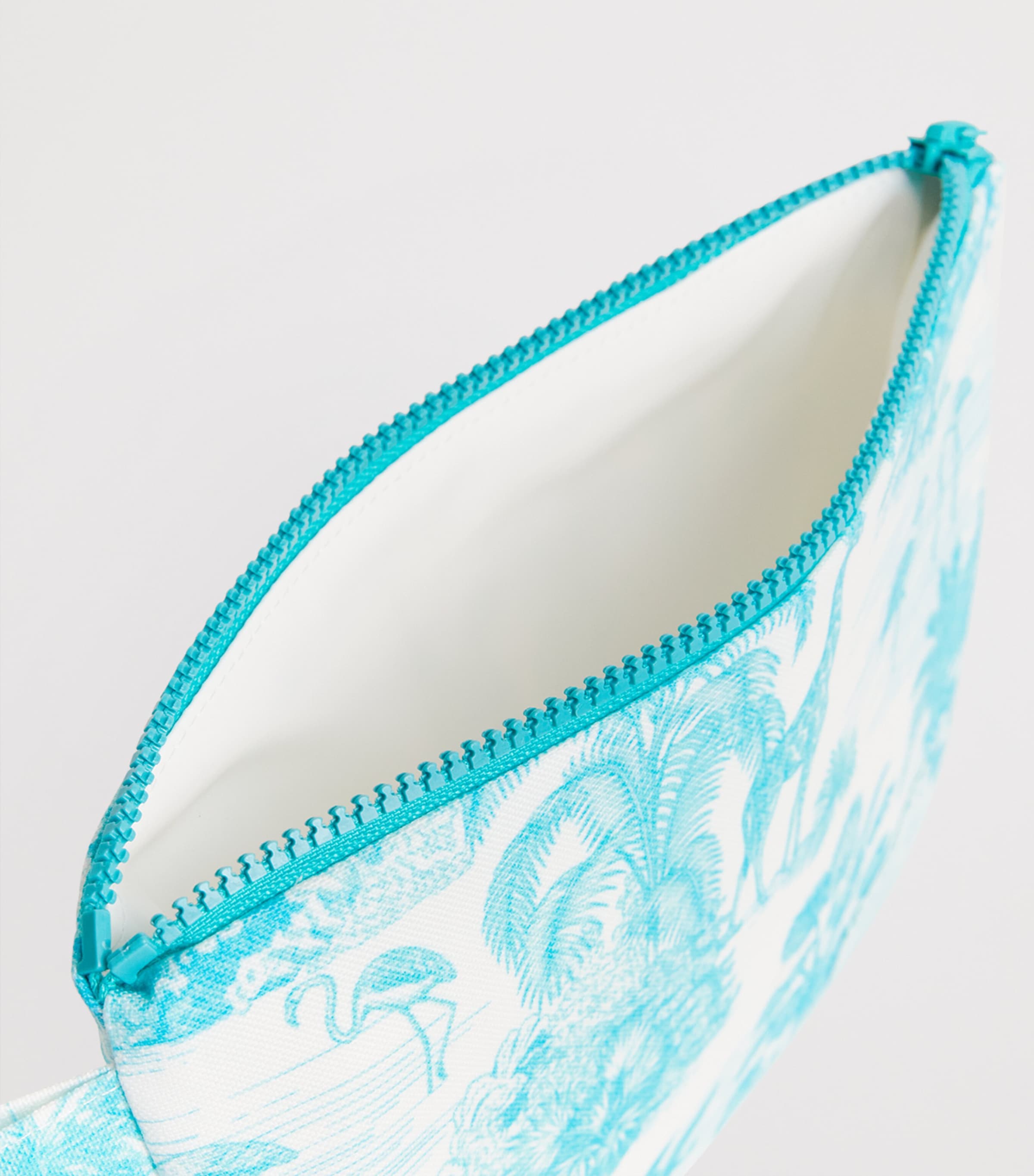 Small Waterproof Jungle Print Pouch JUNGLE TURQUOISE Image 2