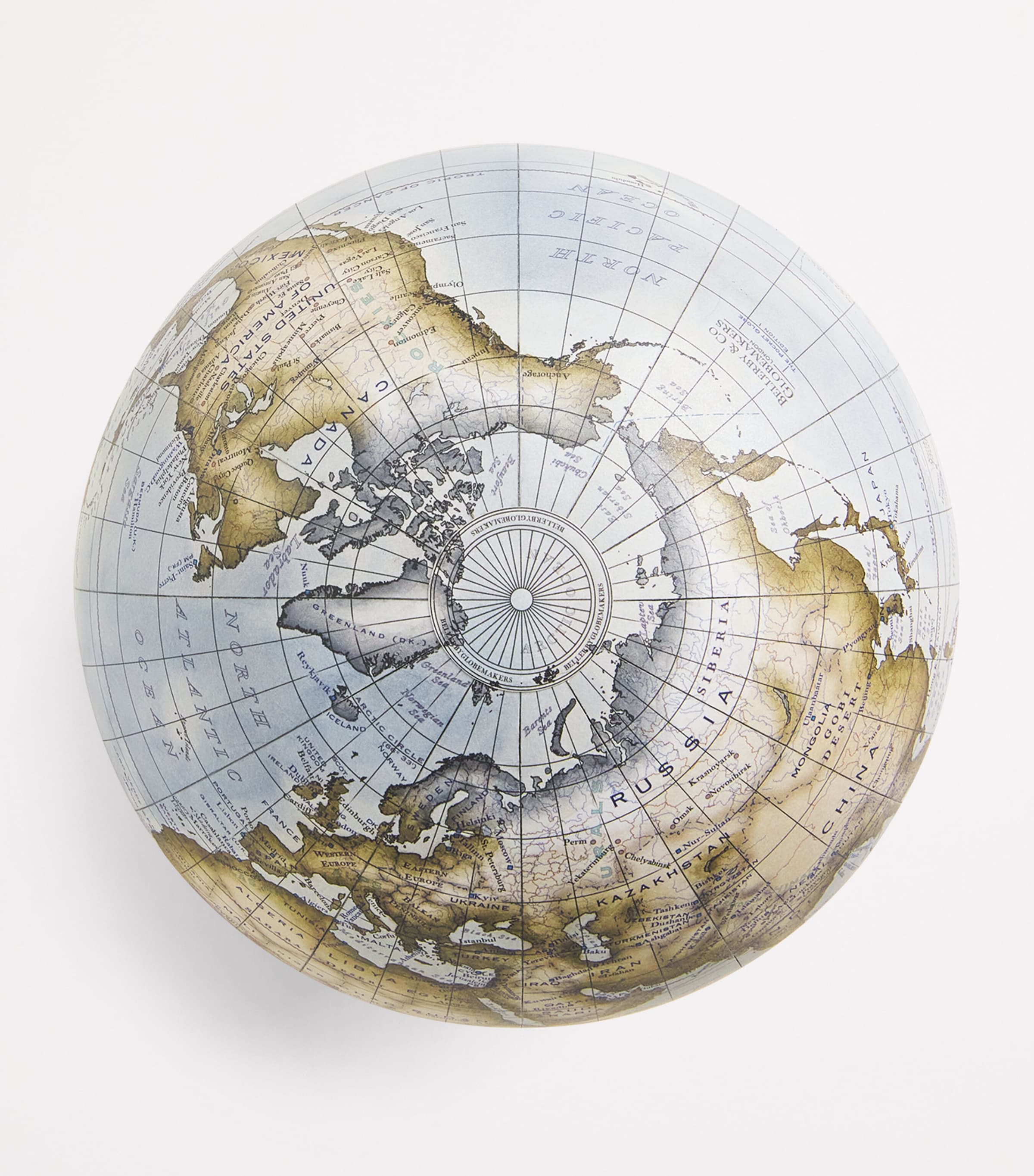 Bronze Glacial Blue Pocket Globe (12cm) GLACIAL BLUE Image 3