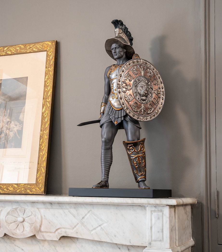 Lladró Porcelain Gladiator Sculpture Black Image 2
