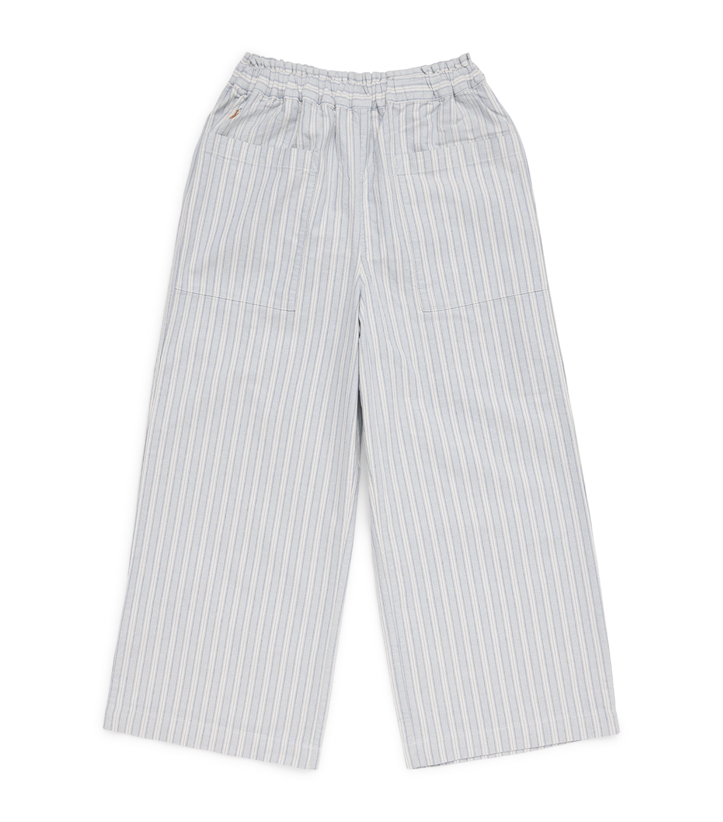 Ralph Lauren Kids Stripe Wide-Leg Trousers (4-14 Years) Lt Blu Crm Mlti Image 1