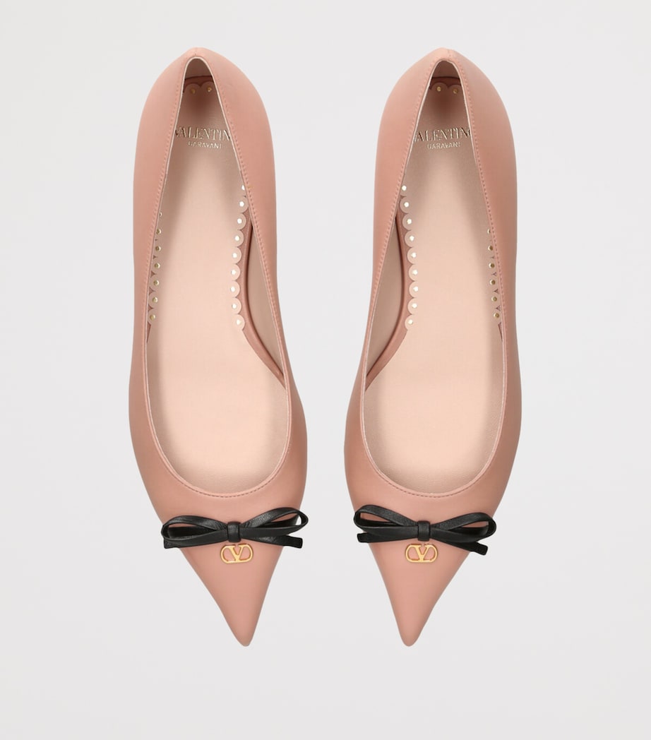 Leather Benpointy Ballet Flats TAN COMB Image 4