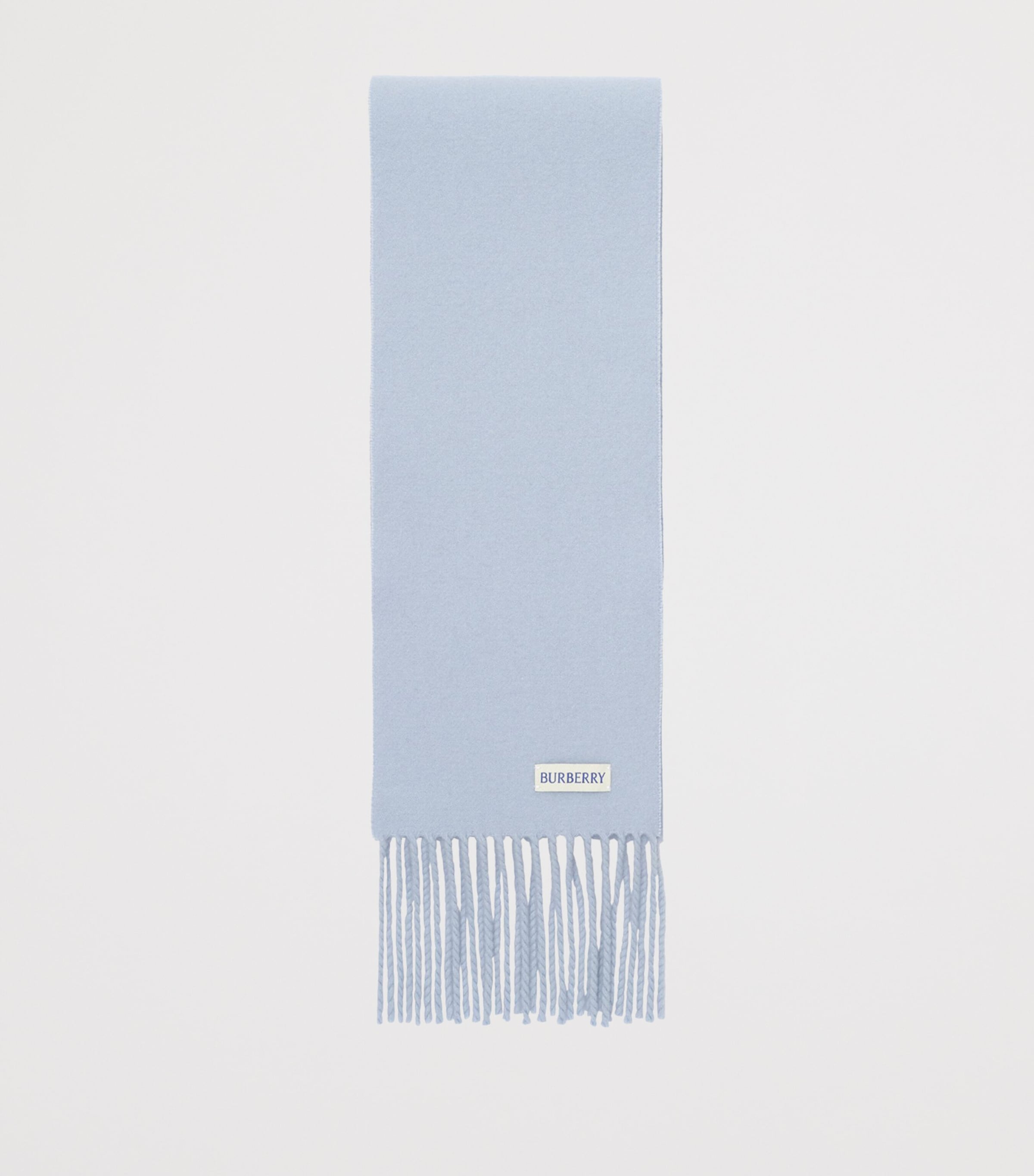 Burberry Blue Cashmere Check-Label Narrow Scarf | Harrods US