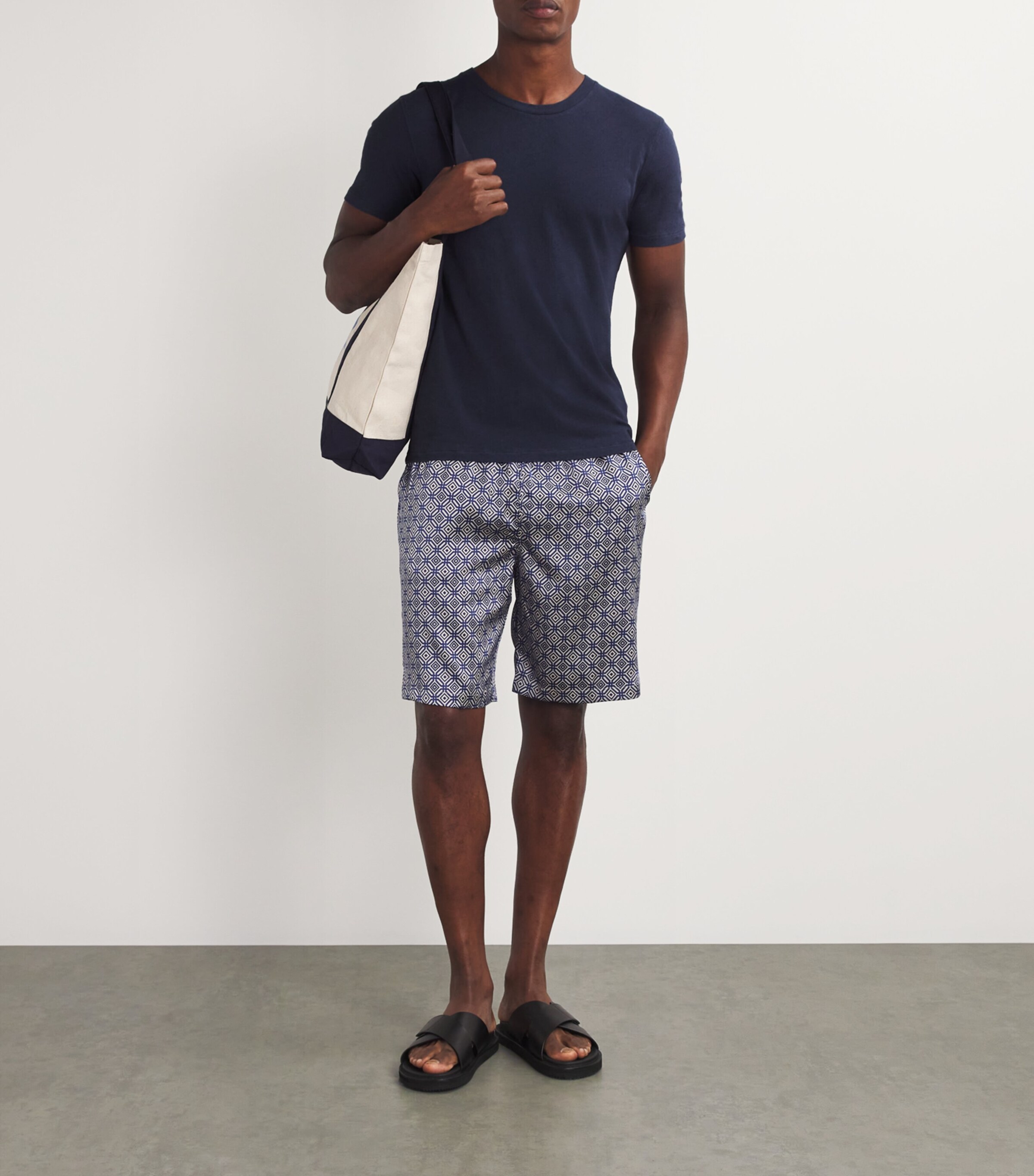 Cotton-Linen T-Shirt MIDNIGHT BLUE Image 4