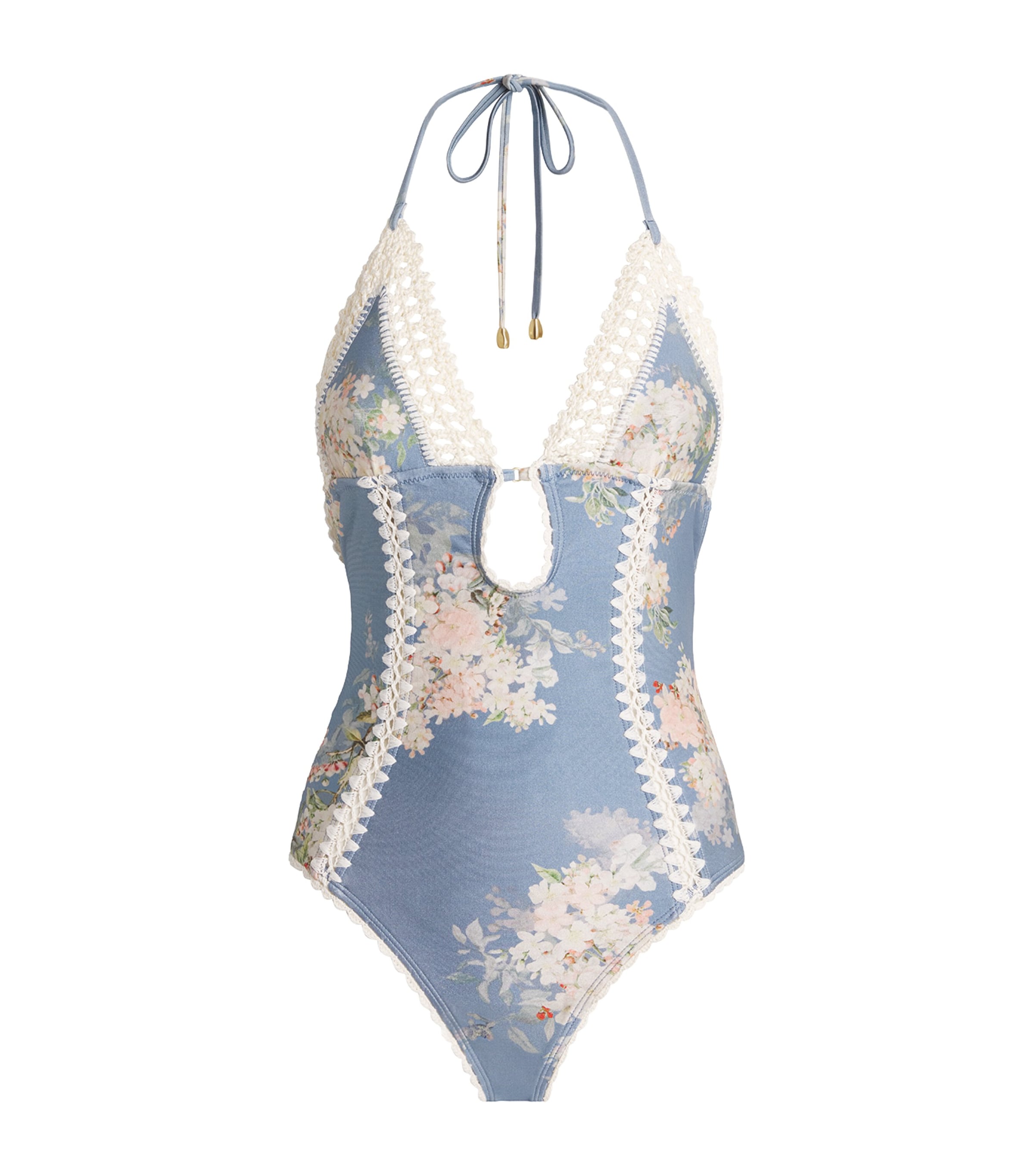 Zimmermann Cascadian Keyhole Crochet Swimsuit