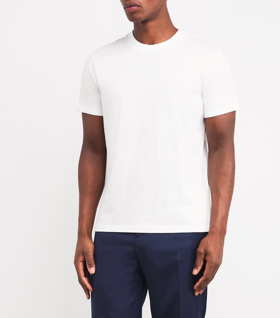 Cotton Logo T-Shirt OPTIC WHITE Image 3