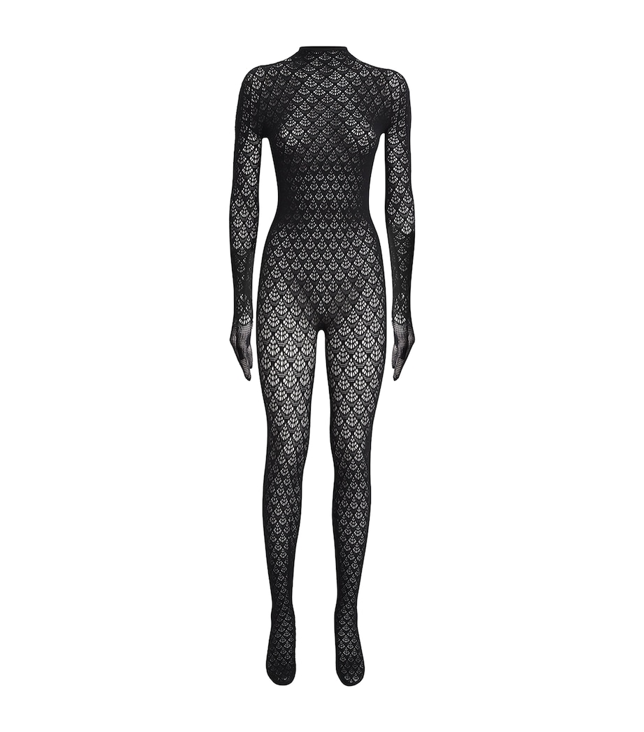 Mermaid Net Catsuit 7005 BLACK Image 1