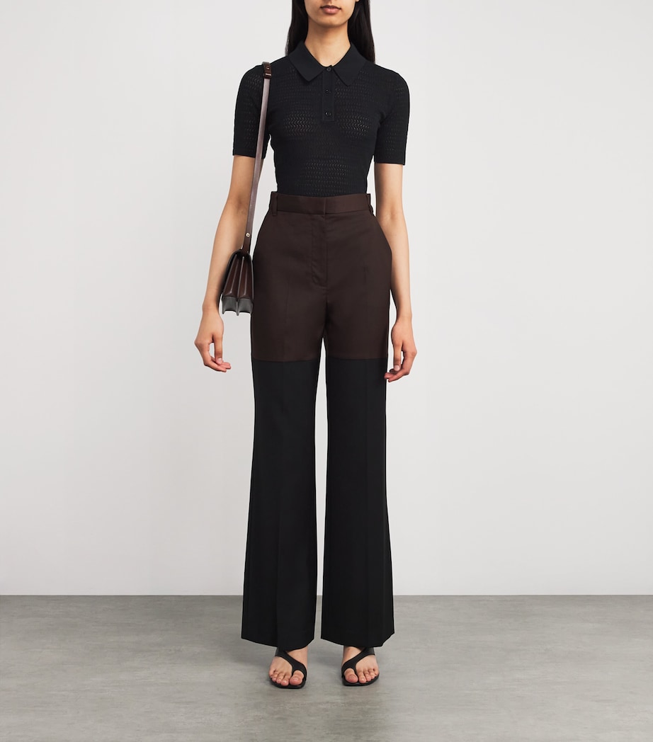 Knitted Polo Shirt 1 BLACK Image 2