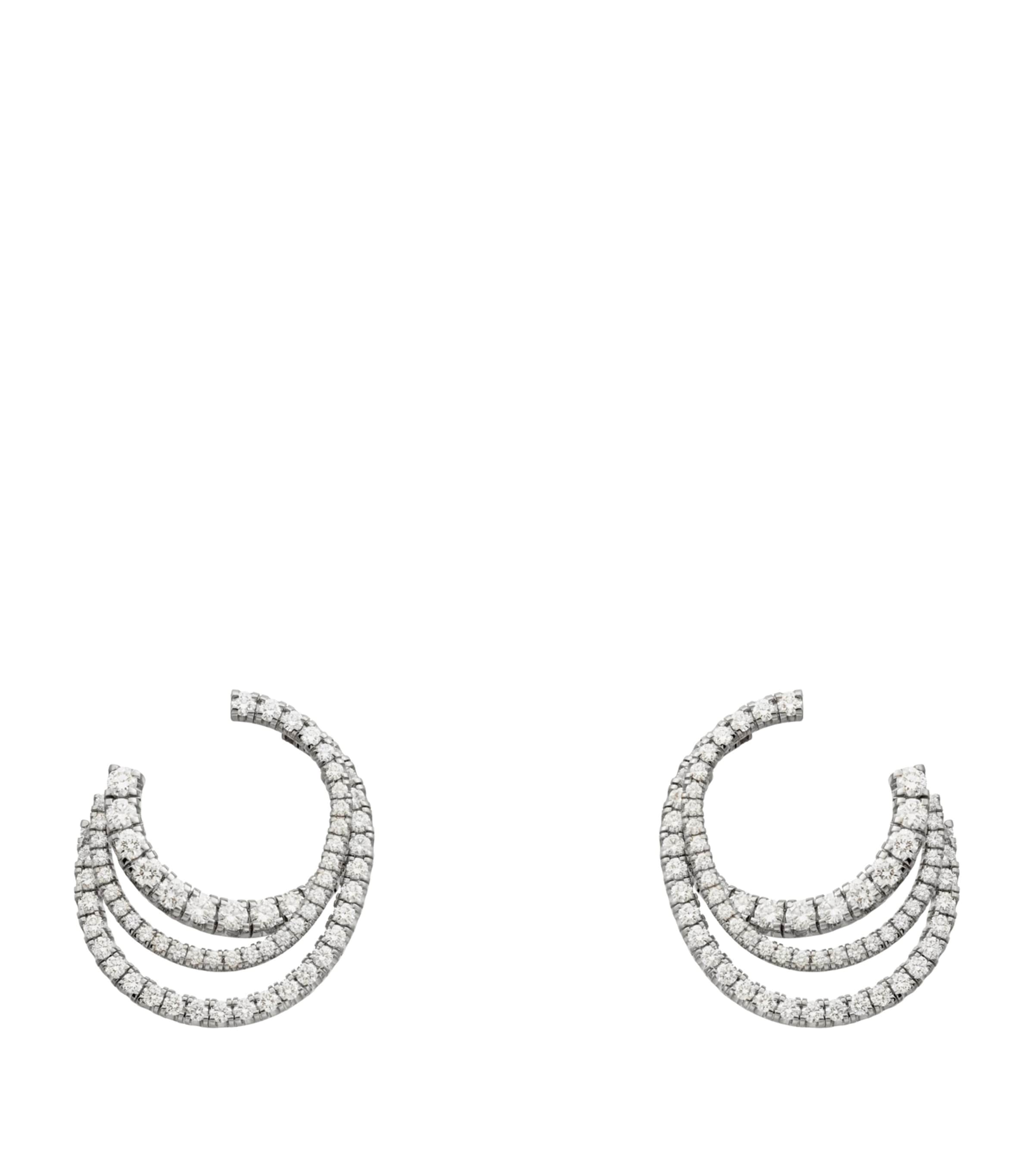 Cartier White Gold Diamond Etincelle de Cartier Hoop Earrings White Gold Image 1