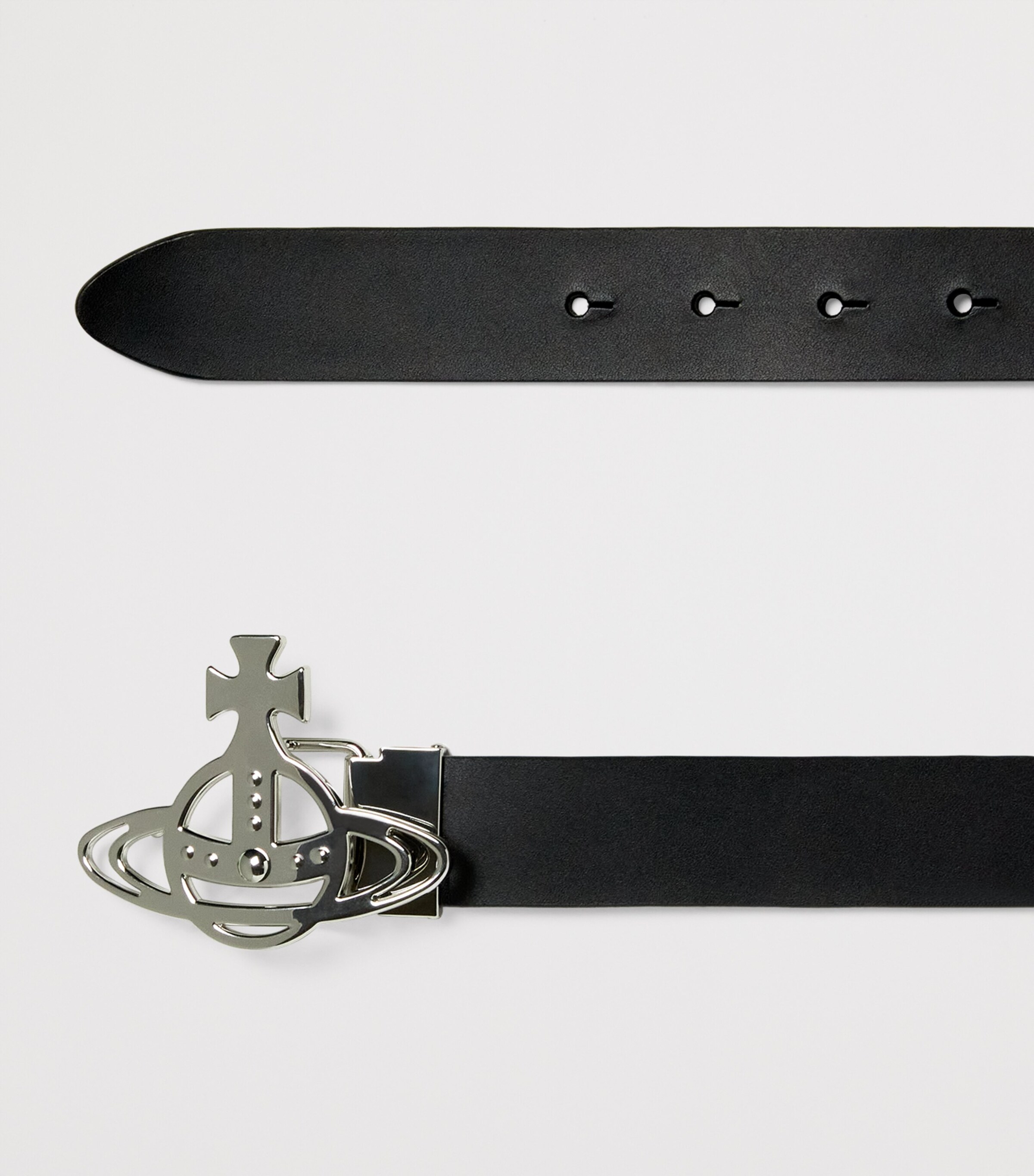 Vivienne Westwood Leather Line Orb Buckle Belt Black Image 4