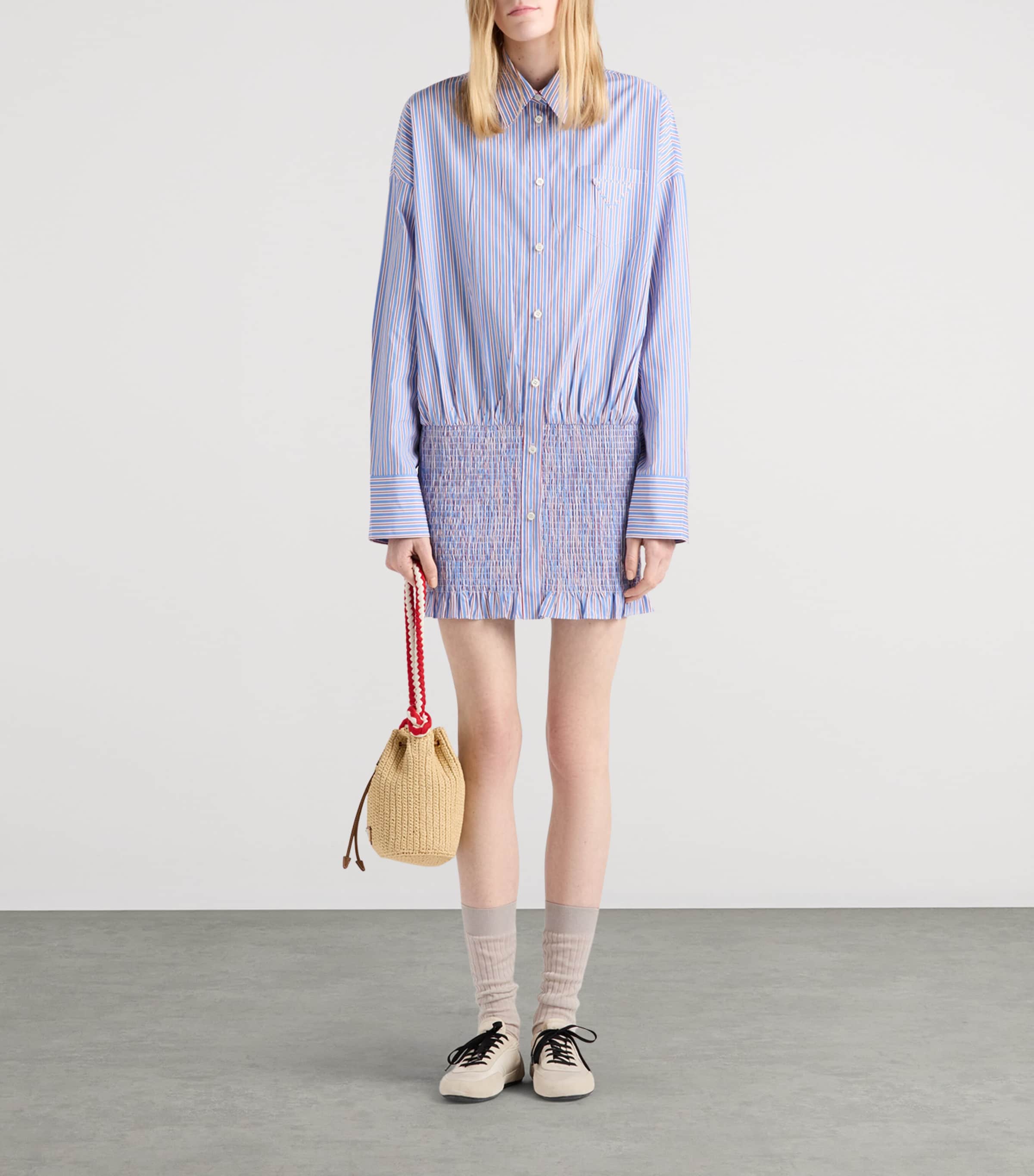 Prada Cotton Mini Shirt Dress | Harrods UK