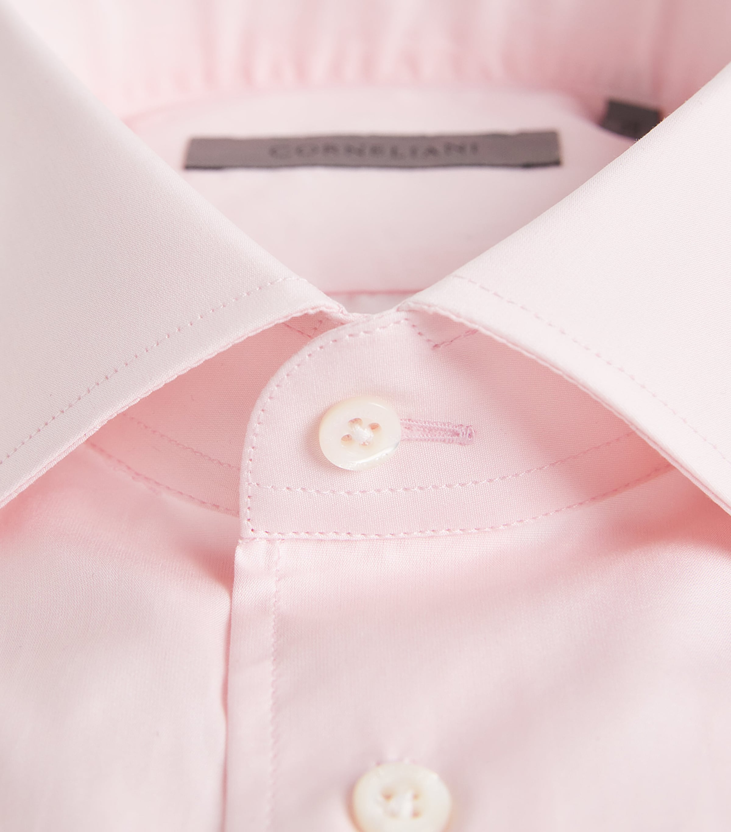 Corneliani Mens Cotton Formal Shirt Light Purple Image 6