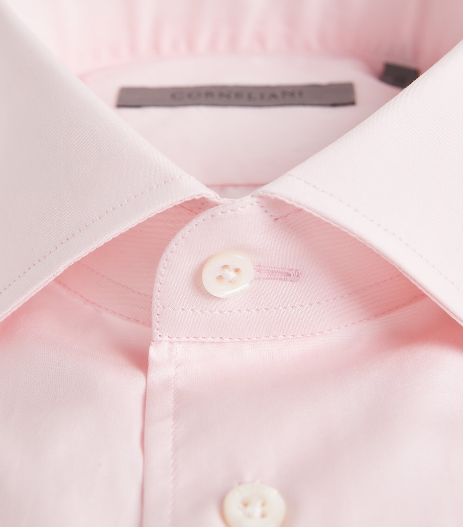 Corneliani Mens Cotton Formal Shirt Light Purple Image 6