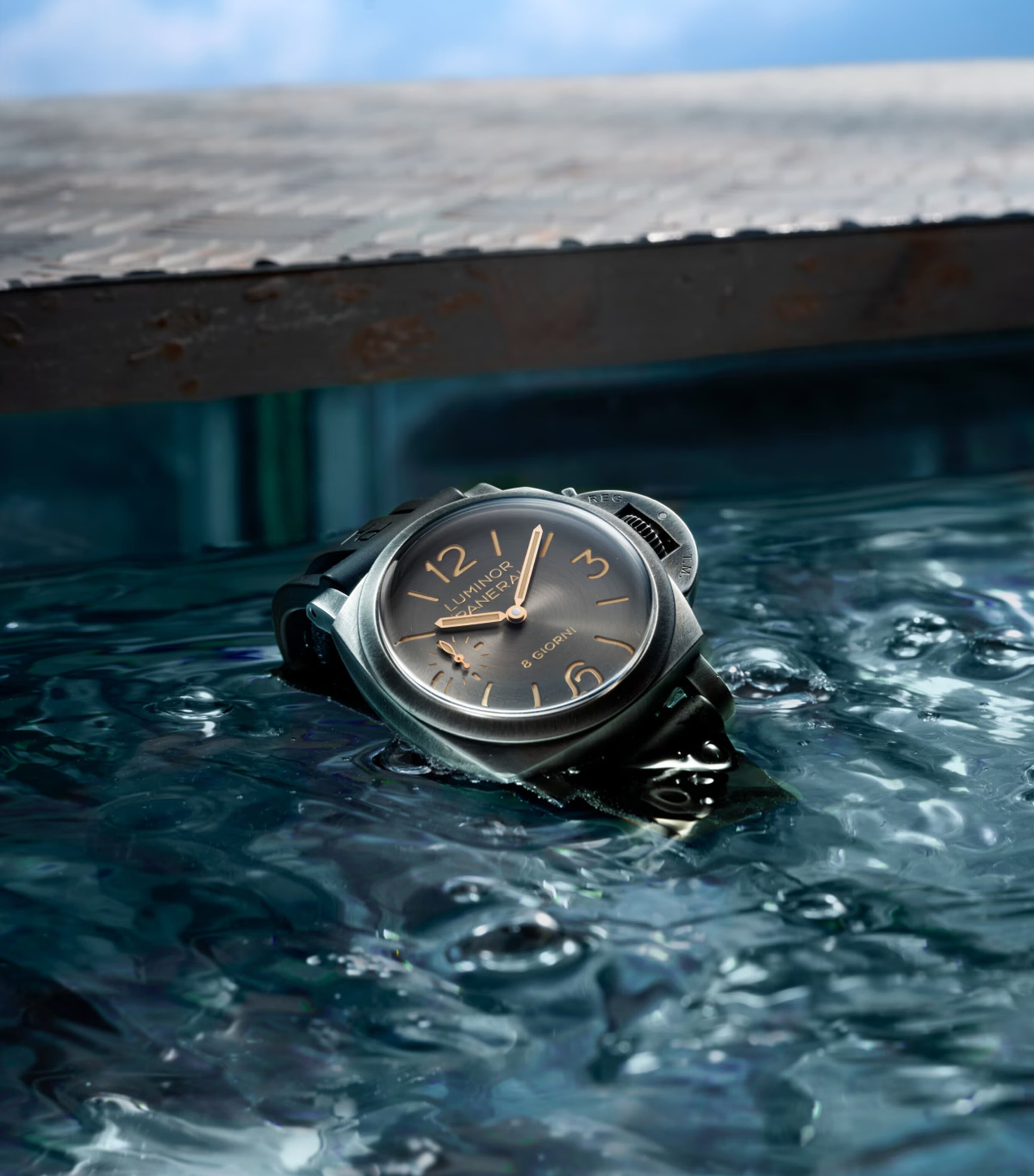 Panerai Stainless Steel Luminor 8 Giorni Watch 44mm Grey Image 8