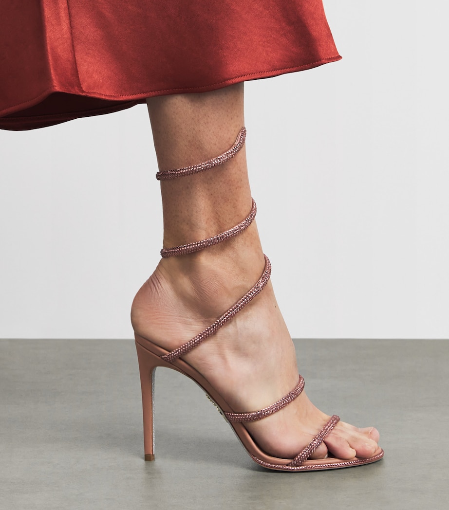René Caovilla Embellished Cleo Sandals 105 Blush Image 4