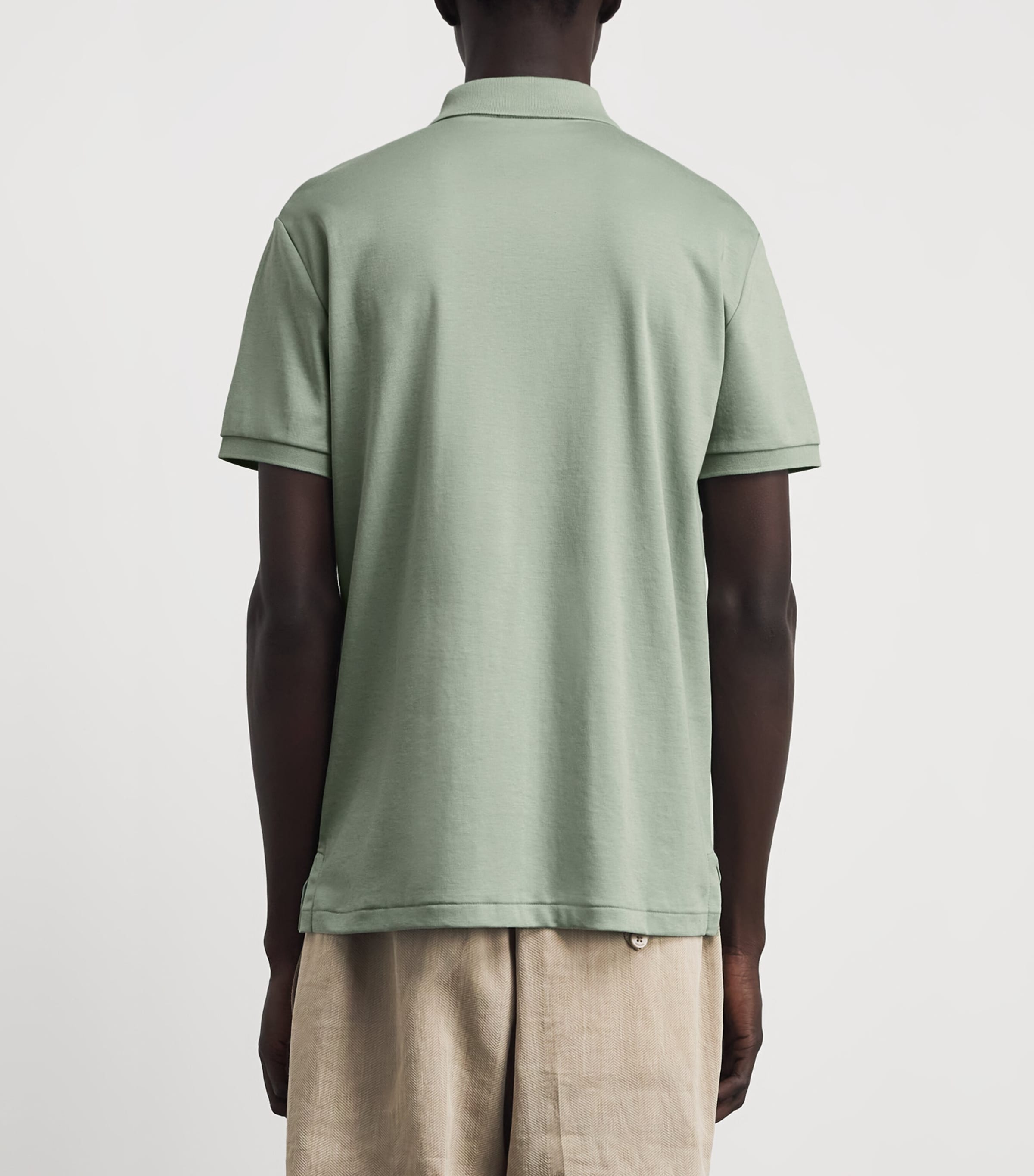 Polo Ralph Lauren Mens Cotton Slim-Fit Polo Shirt Light Green Image 5