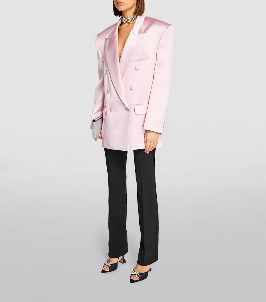 Satin Rosie Mules 95 BLACK Image 4